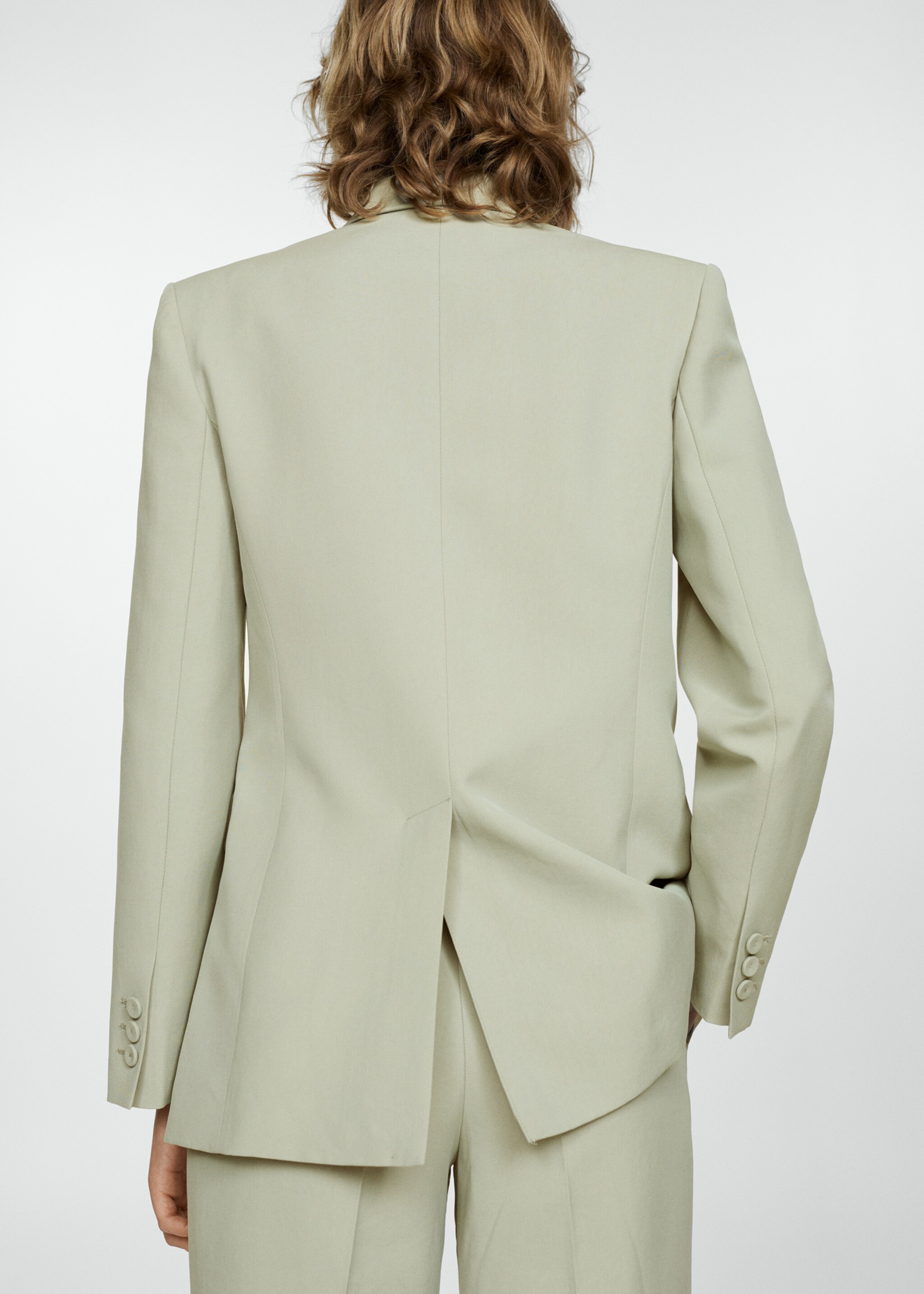 Lyocell suit jacket - Reverse of the article, Pastel Green. Ref: 77034766-00.