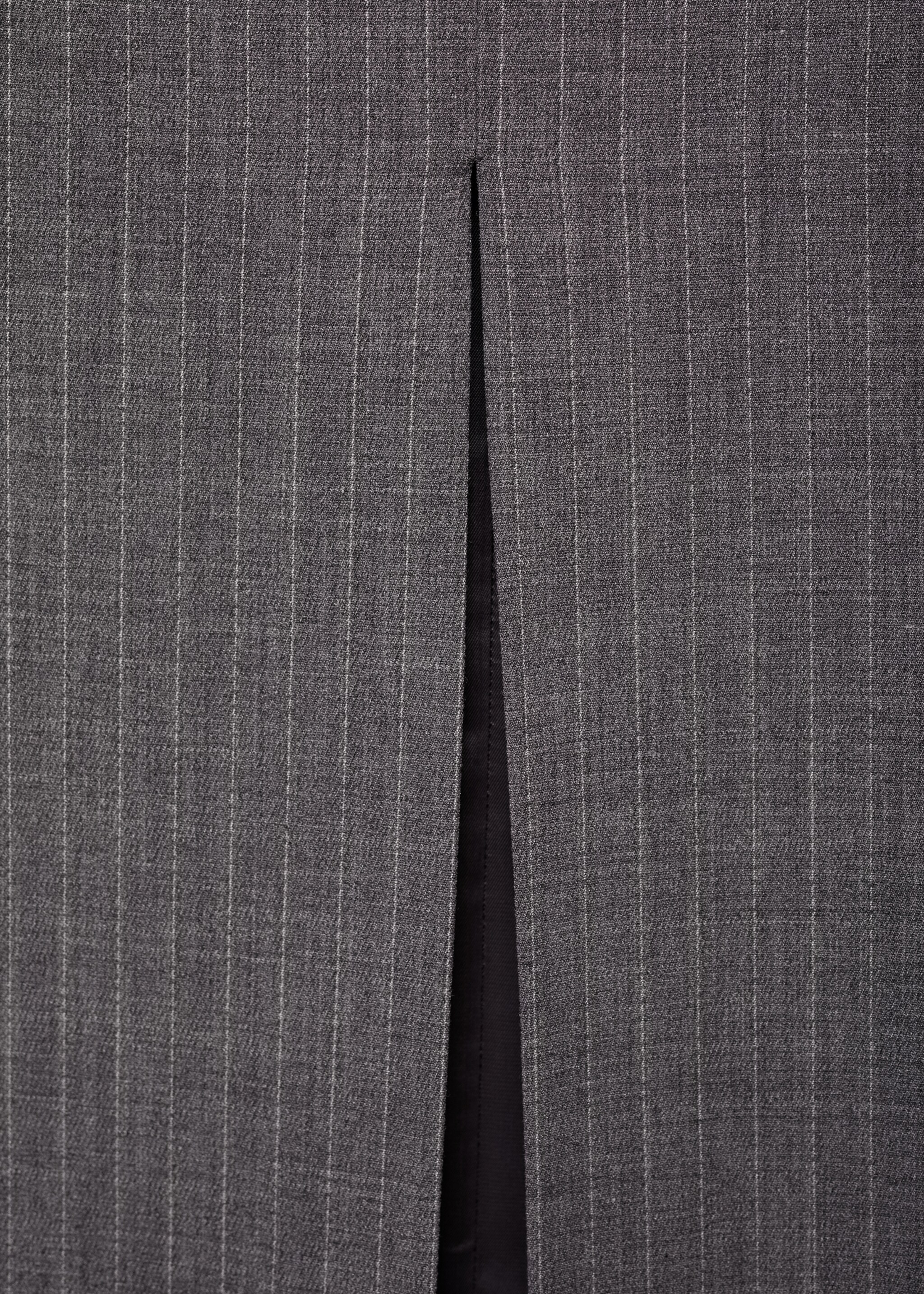 Pinstripe suit skirt - Details of the article 0, Grey. Ref: 77034767-00.