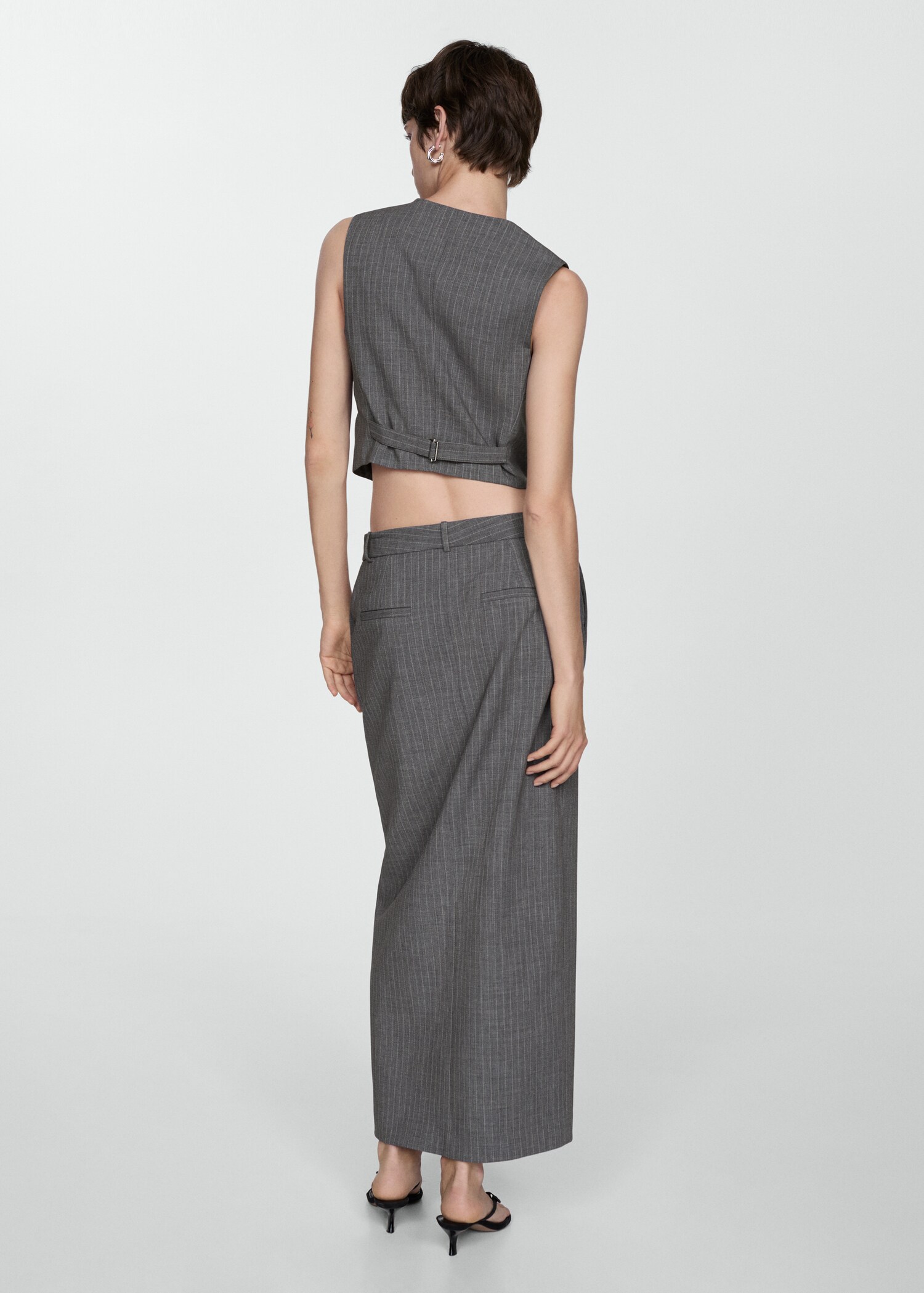Pinstripe suit skirt - Reverse of the article