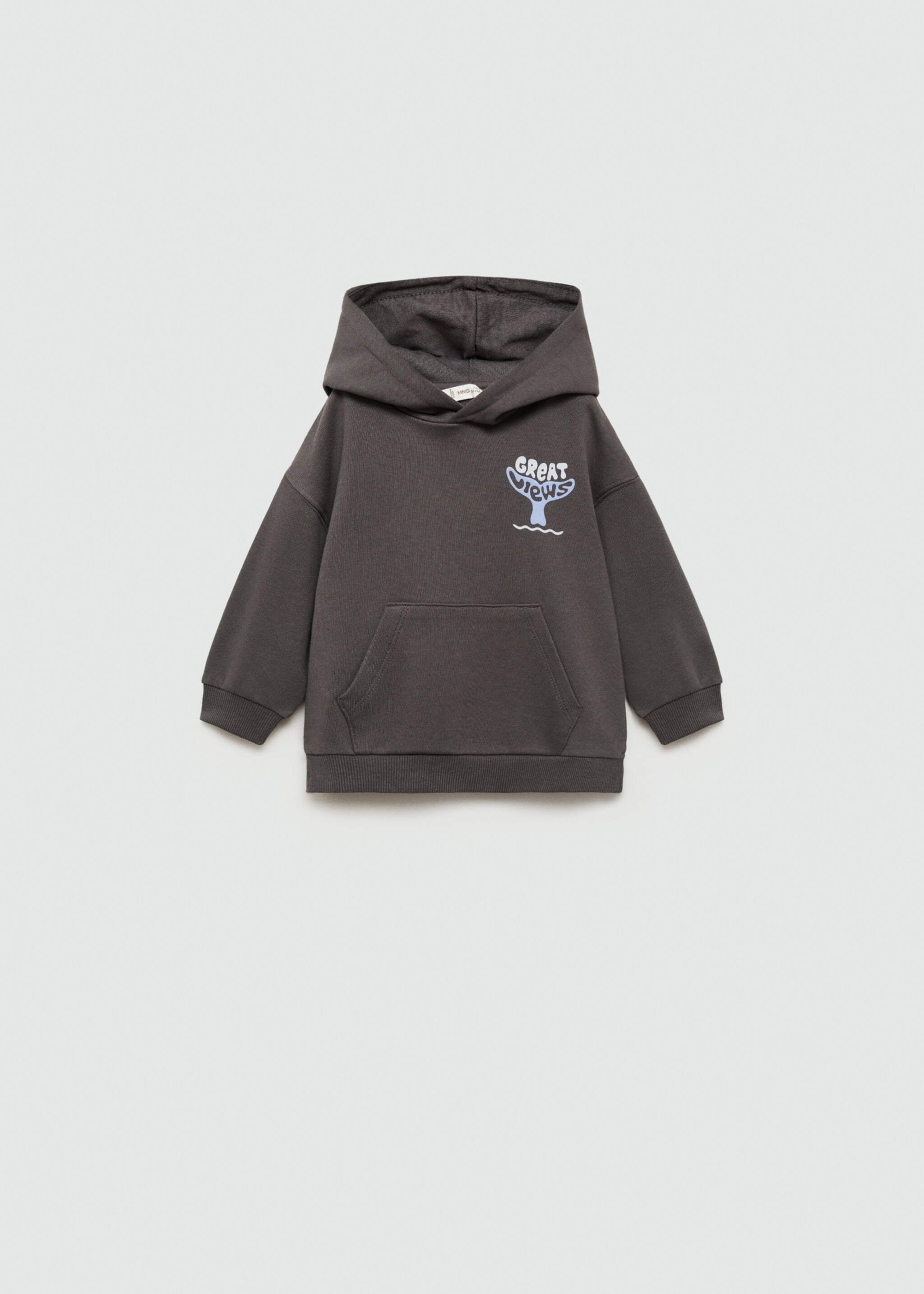 Surf printed sweatshirt - Article without model, Charcoal. Ref: 77034771-00.
