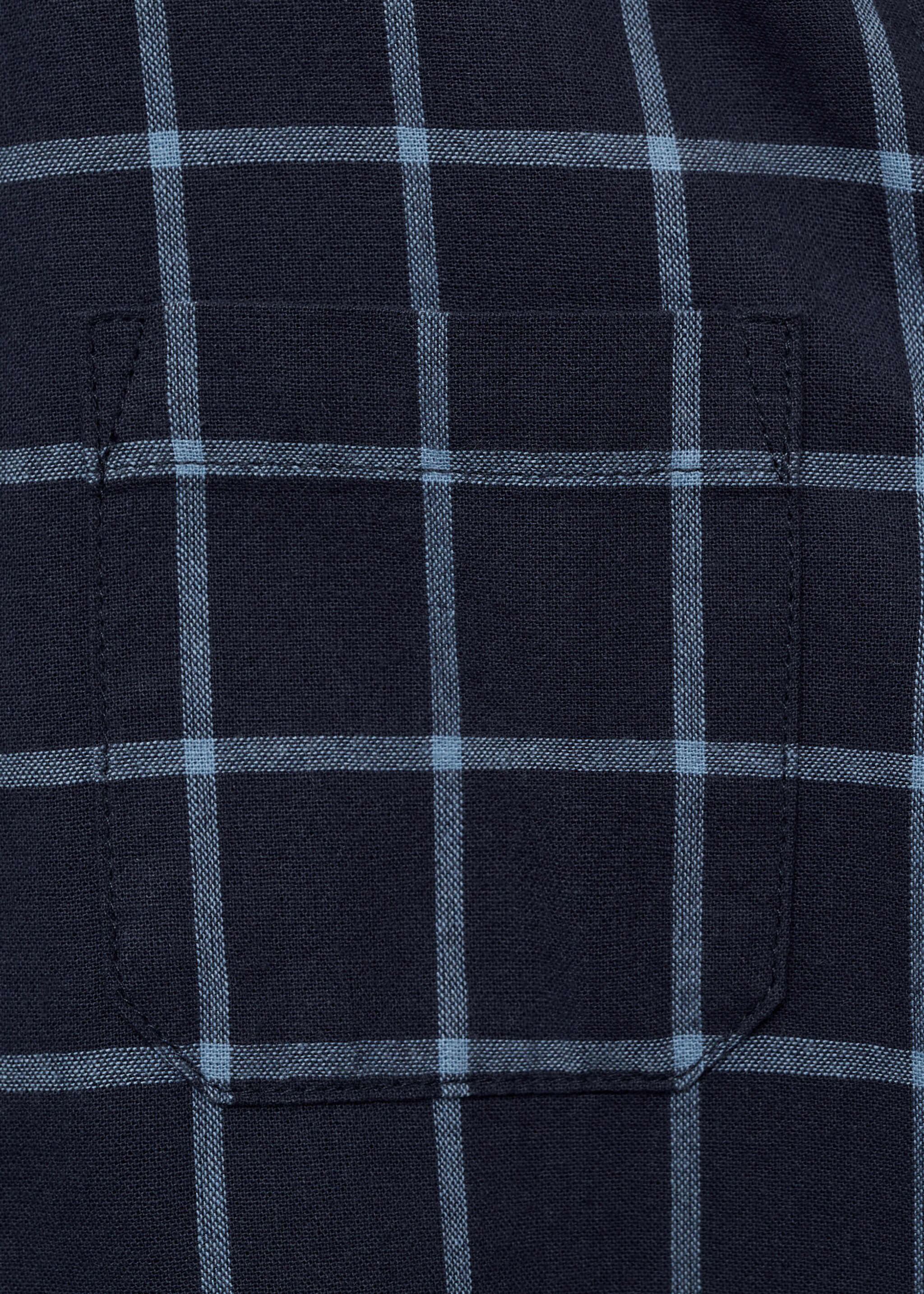 Chemise regular fit à carreaux en coton - Détail de l'article 0, Bleu marine foncé. Ref: 77034773-00.