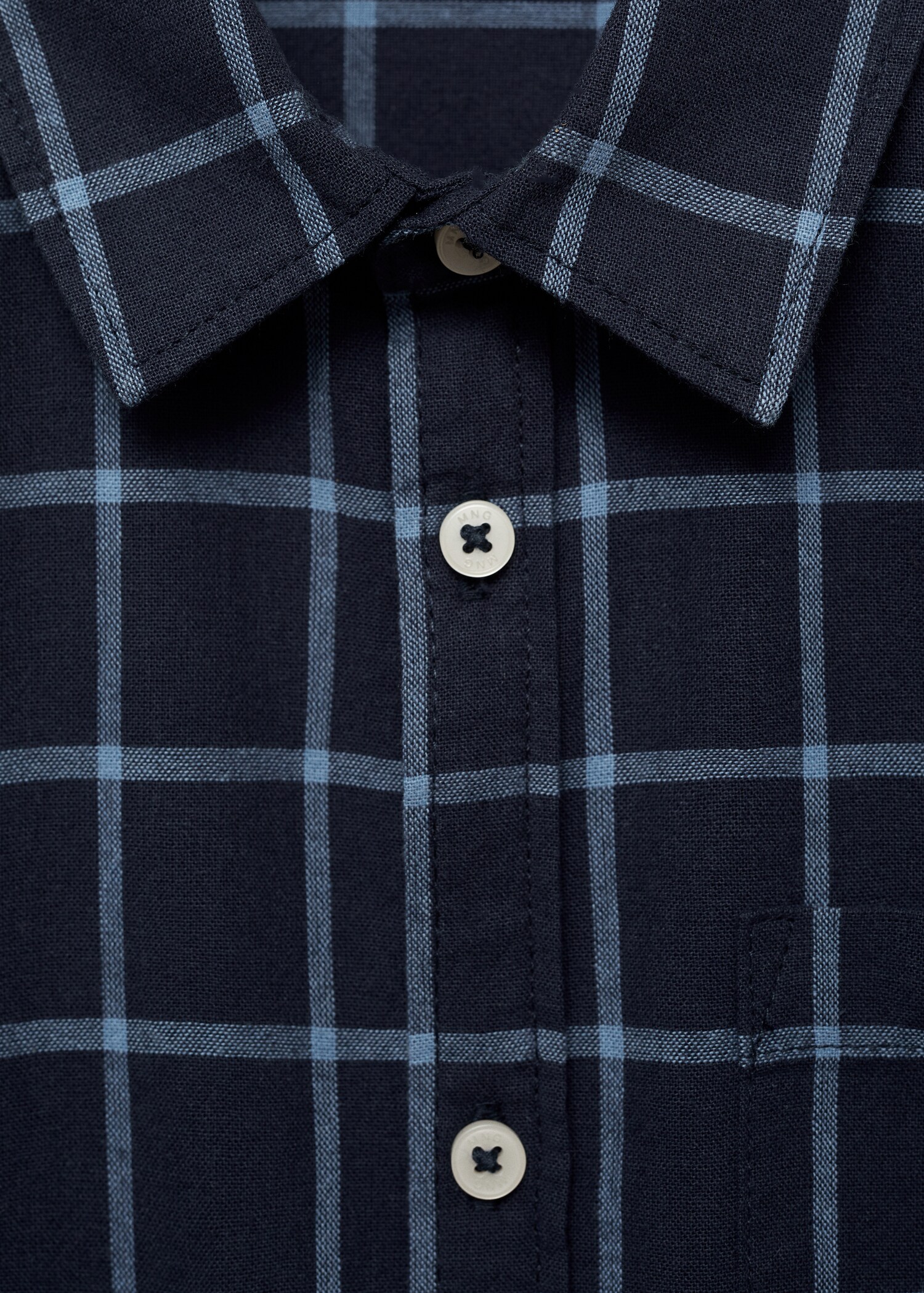 Chemise regular fit à carreaux en coton - Détail de l'article 8