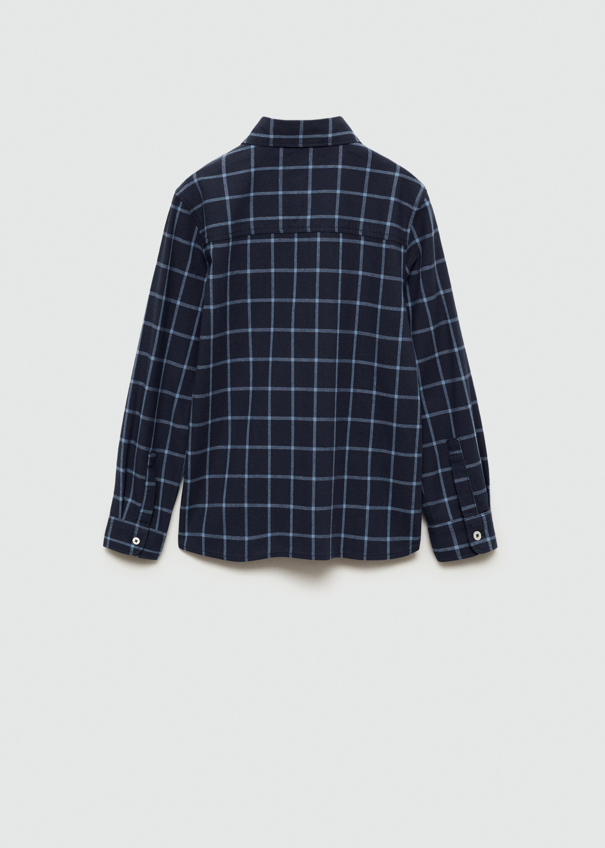 Chemise regular fit à carreaux en coton - Verso de l’article, Bleu marine foncé. Ref: 77034773-00.