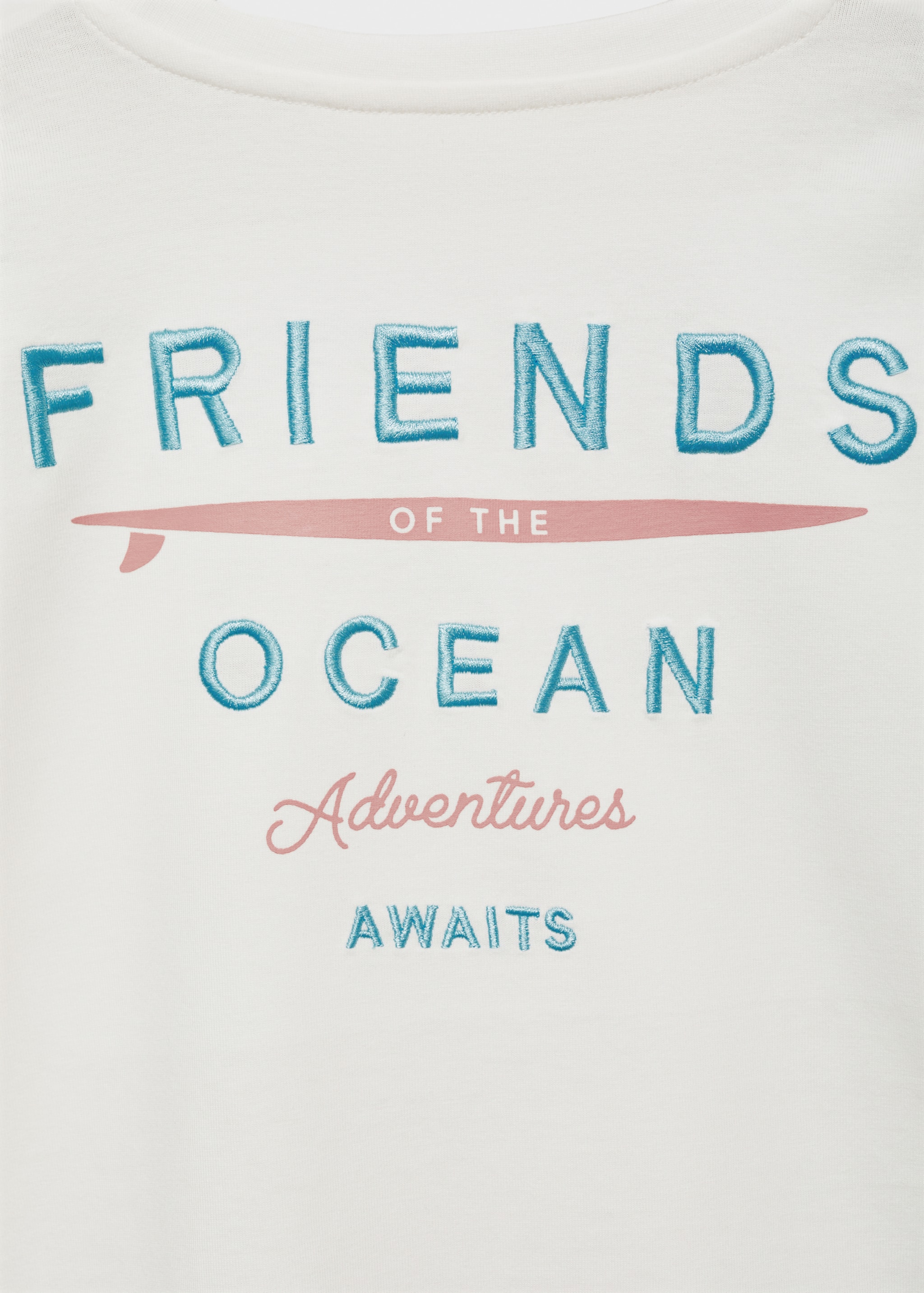 T-shirt coton détail brodé - Détail de l'article 0