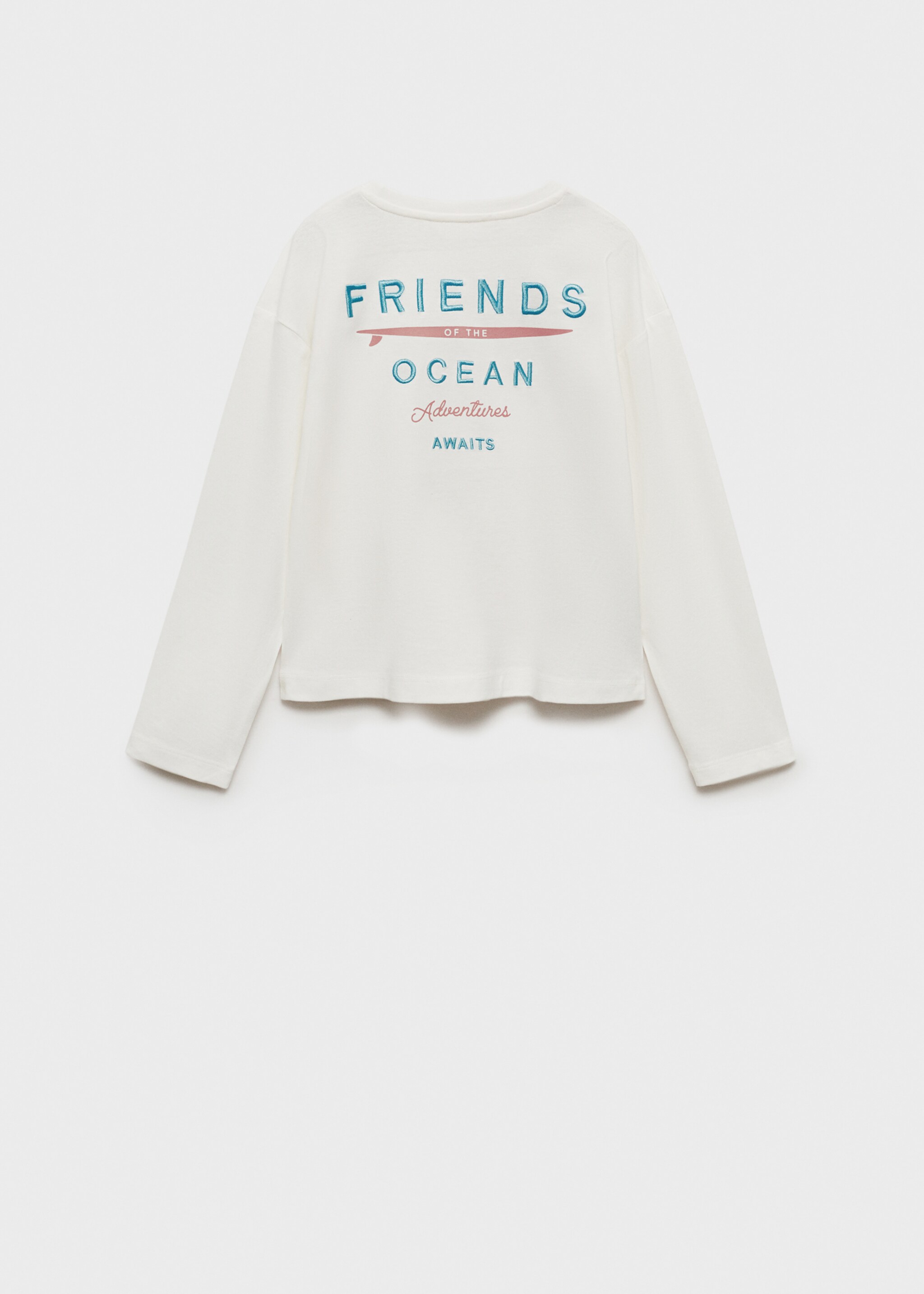 T-shirt coton détail brodé - Verso de l’article