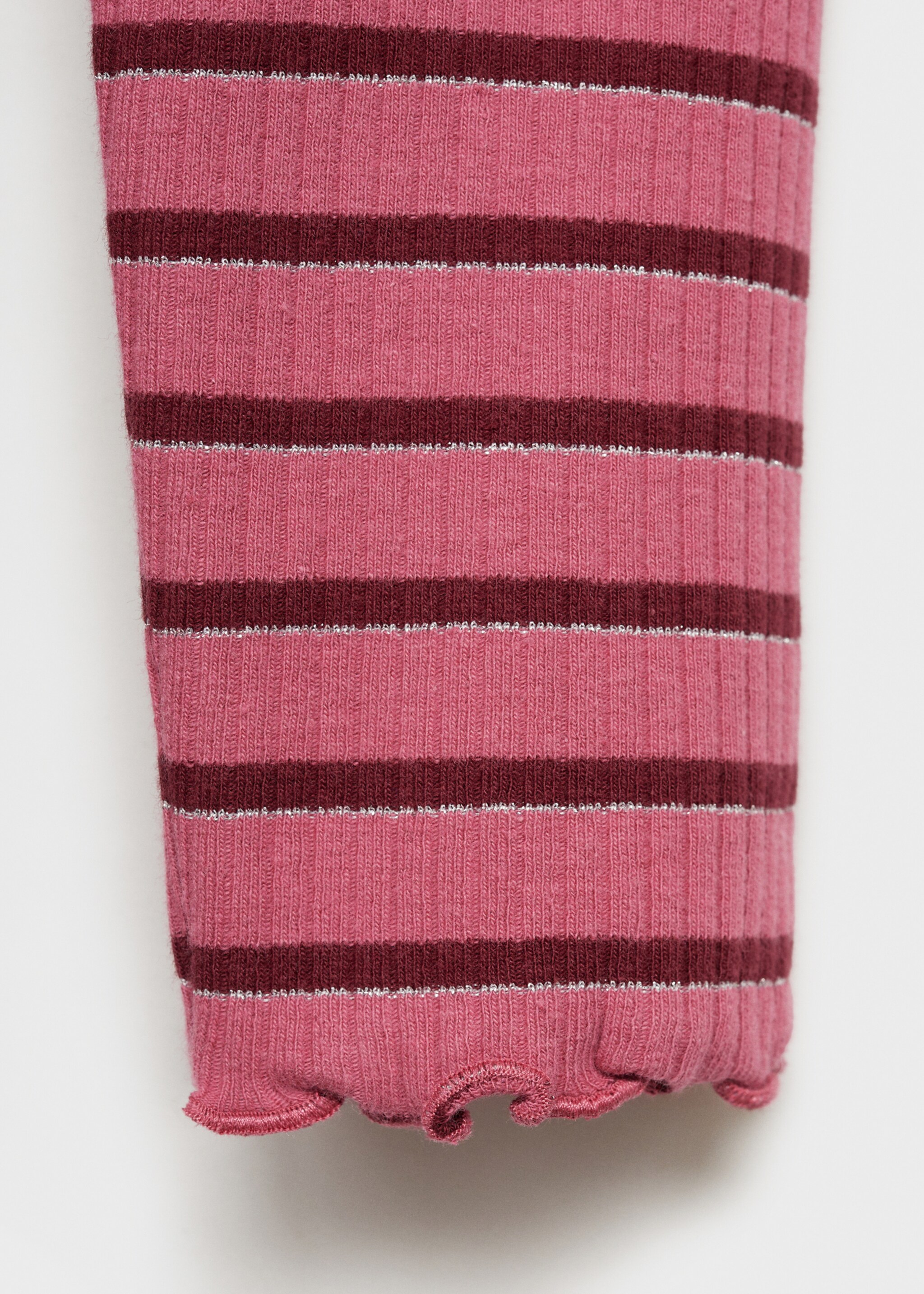 Striped long sleeves t-shirt - Details of the article 0, Medium Pink. Ref: 77034779-00.