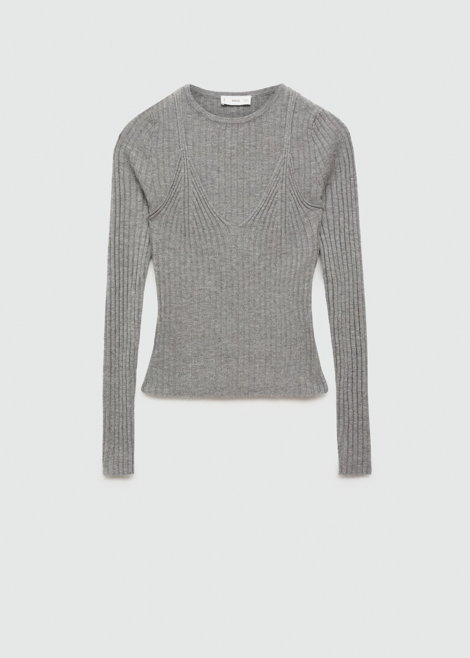 Rippstrick-Pullover-Top - Artikel ohne Model