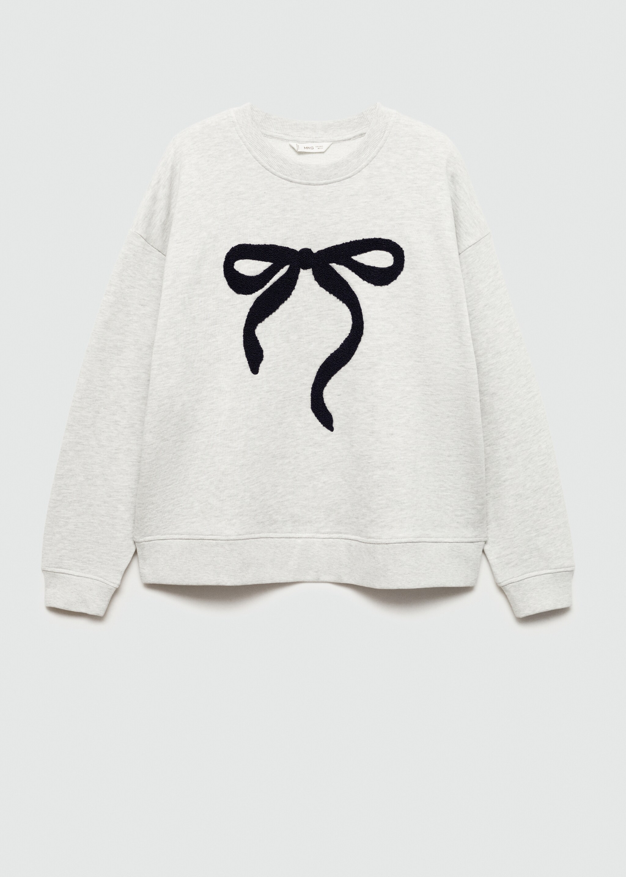 Embossed design sweatshirt - Article without model, Light Heather Grey. Ref: 77034784-00.