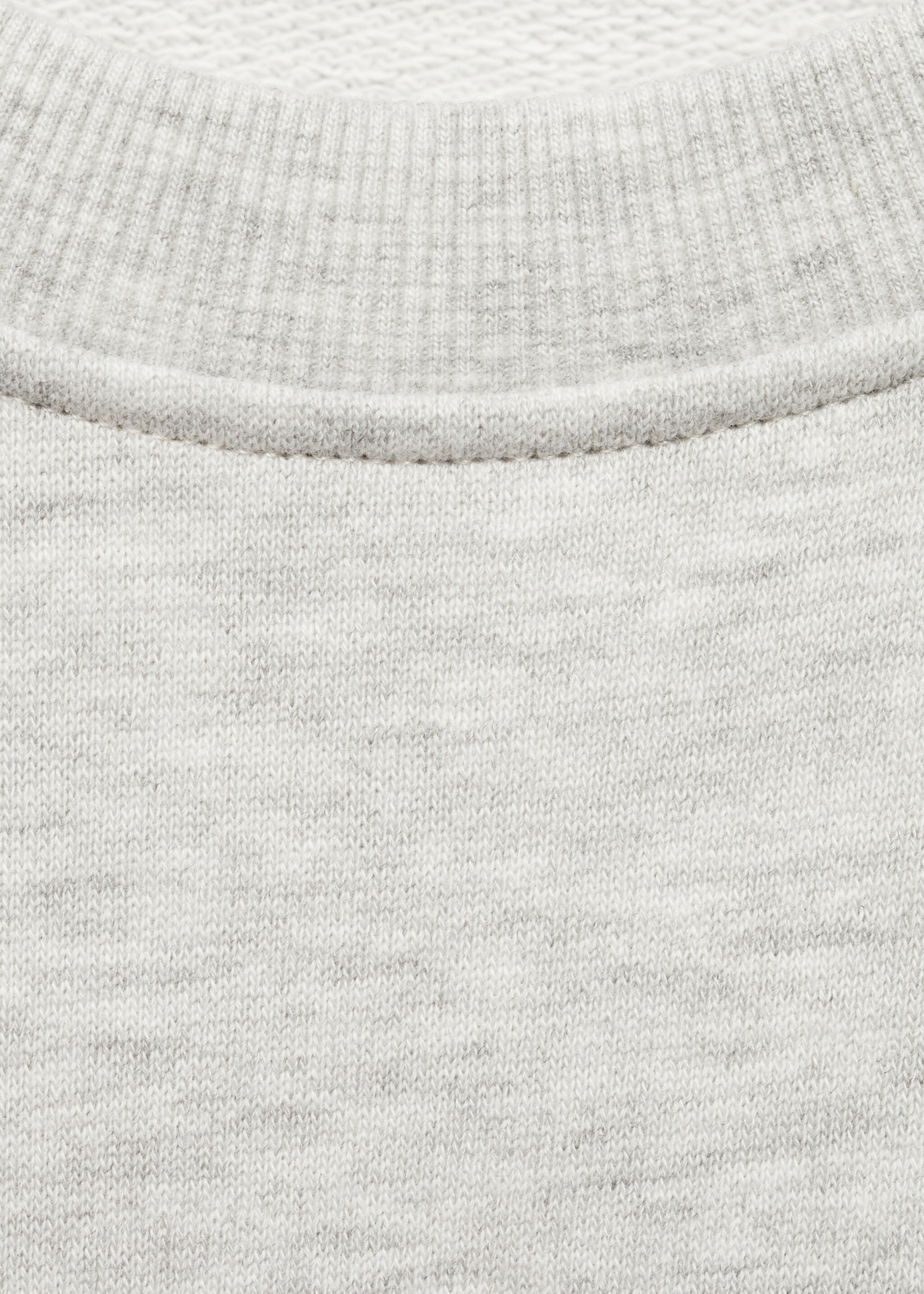 Embossed design sweatshirt - Details of the article 0, Light Heather Grey. Ref: 77034784-00.