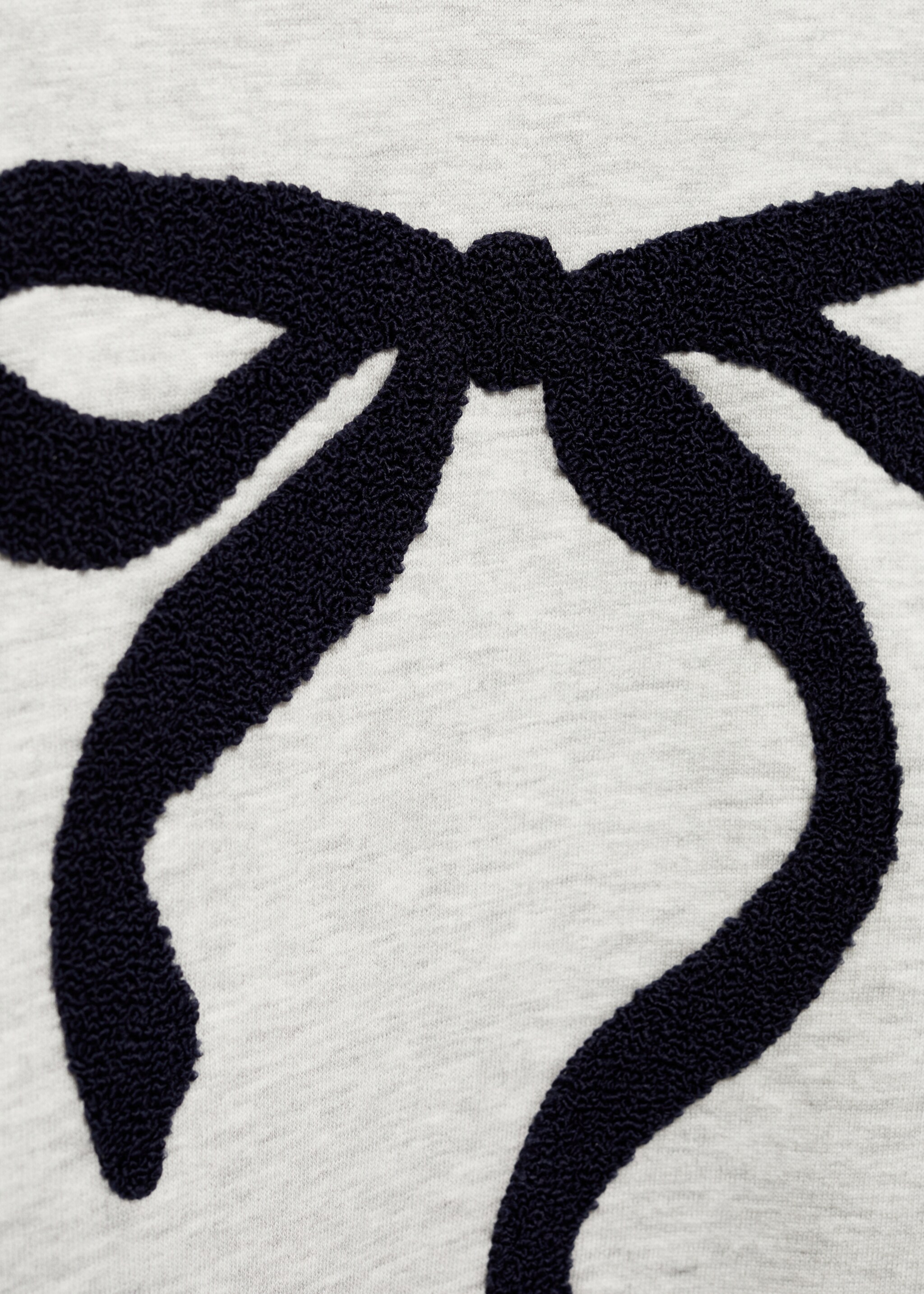 Embossed design sweatshirt - Details of the article 8, Light Heather Grey. Ref: 77034784-00.