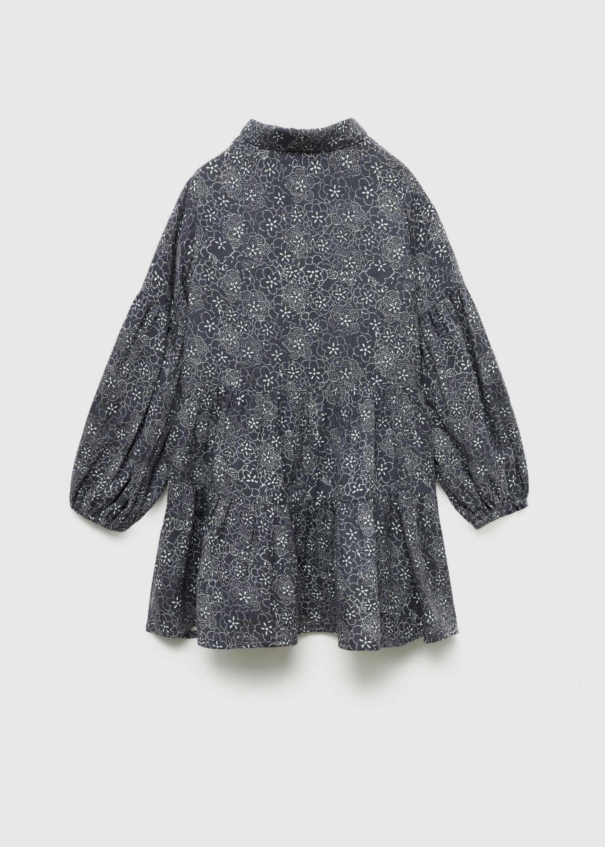 Kleid mit Blumendruck - Rückseite des Artikels, Anthrazit. Ref: 77034786-00.