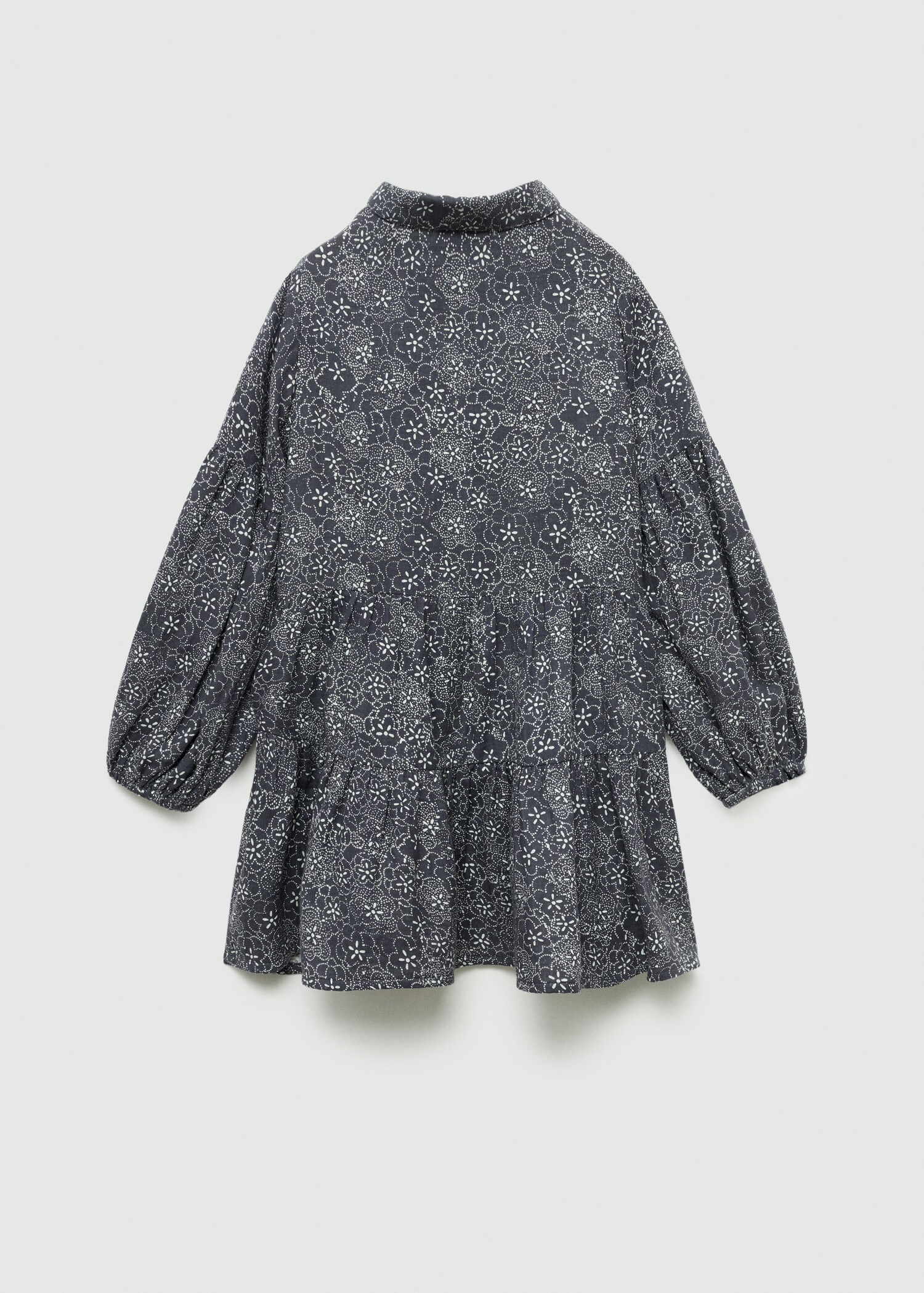 Kleid mit Blumendruck - Rückseite des Artikels