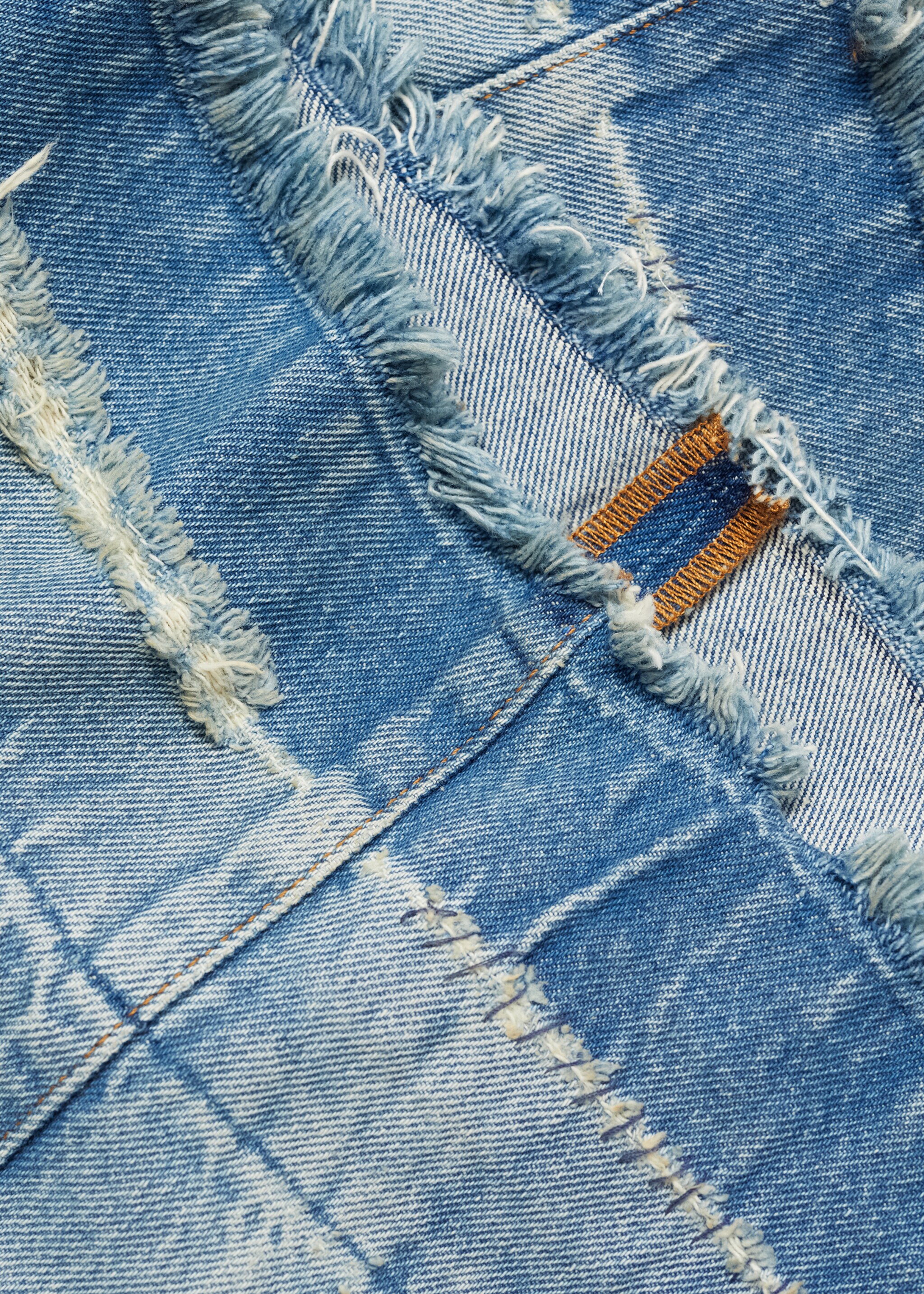Wideleg low frayed hem jeans - Details of the article 0, Light Blue. Ref: 77034791-00.
