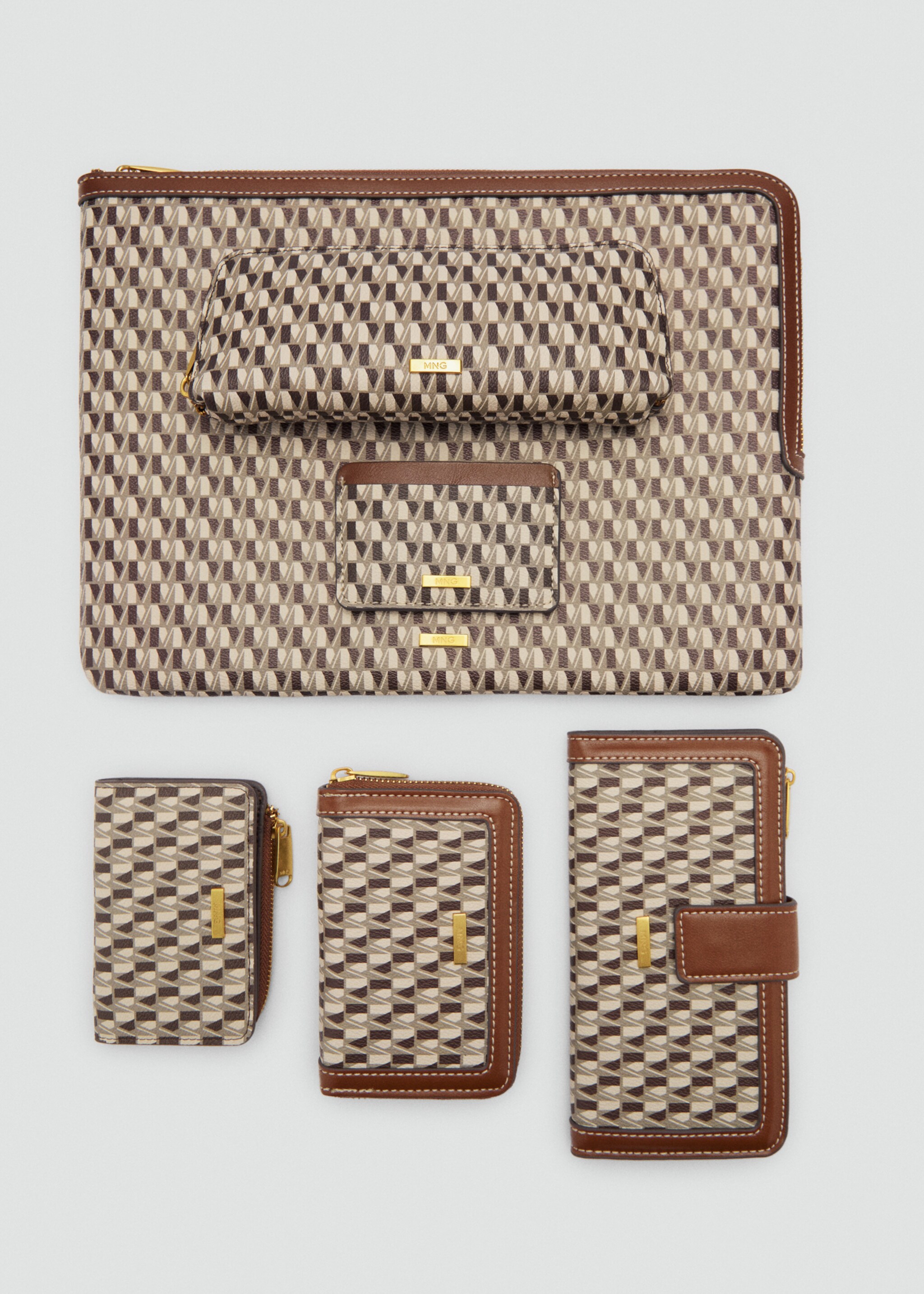 Tarjetero estampado logo - Detalle del artículo 2, Cuero. Ref: 77034792-00.