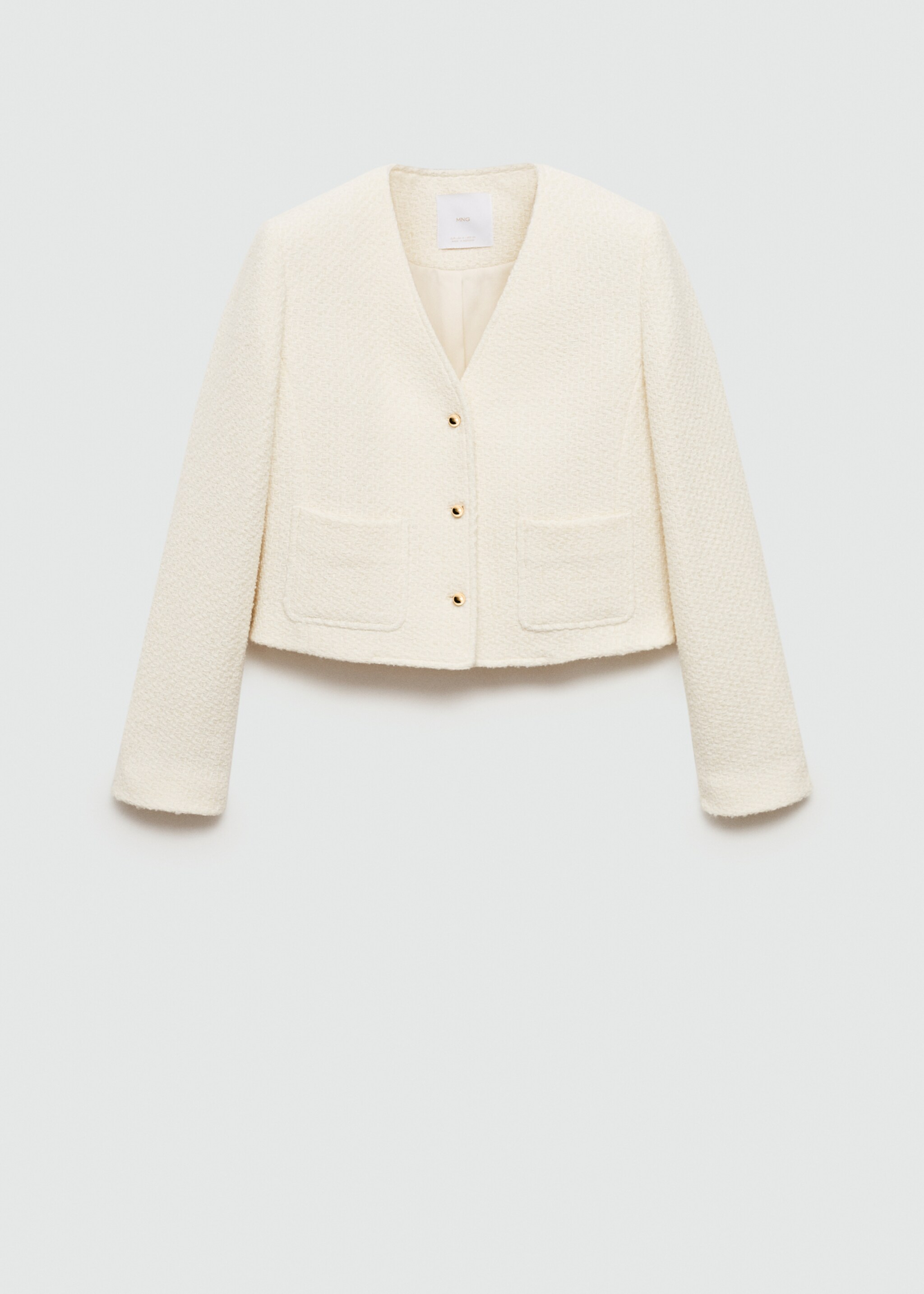 Veste tweed col V - Article sans modèle