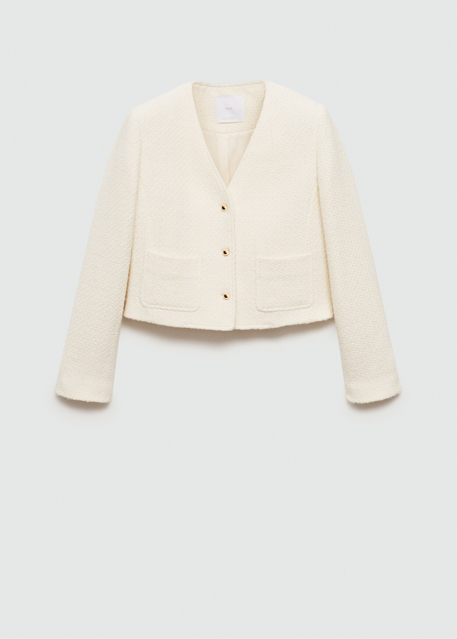 V-neck tweed jacket - Article without model