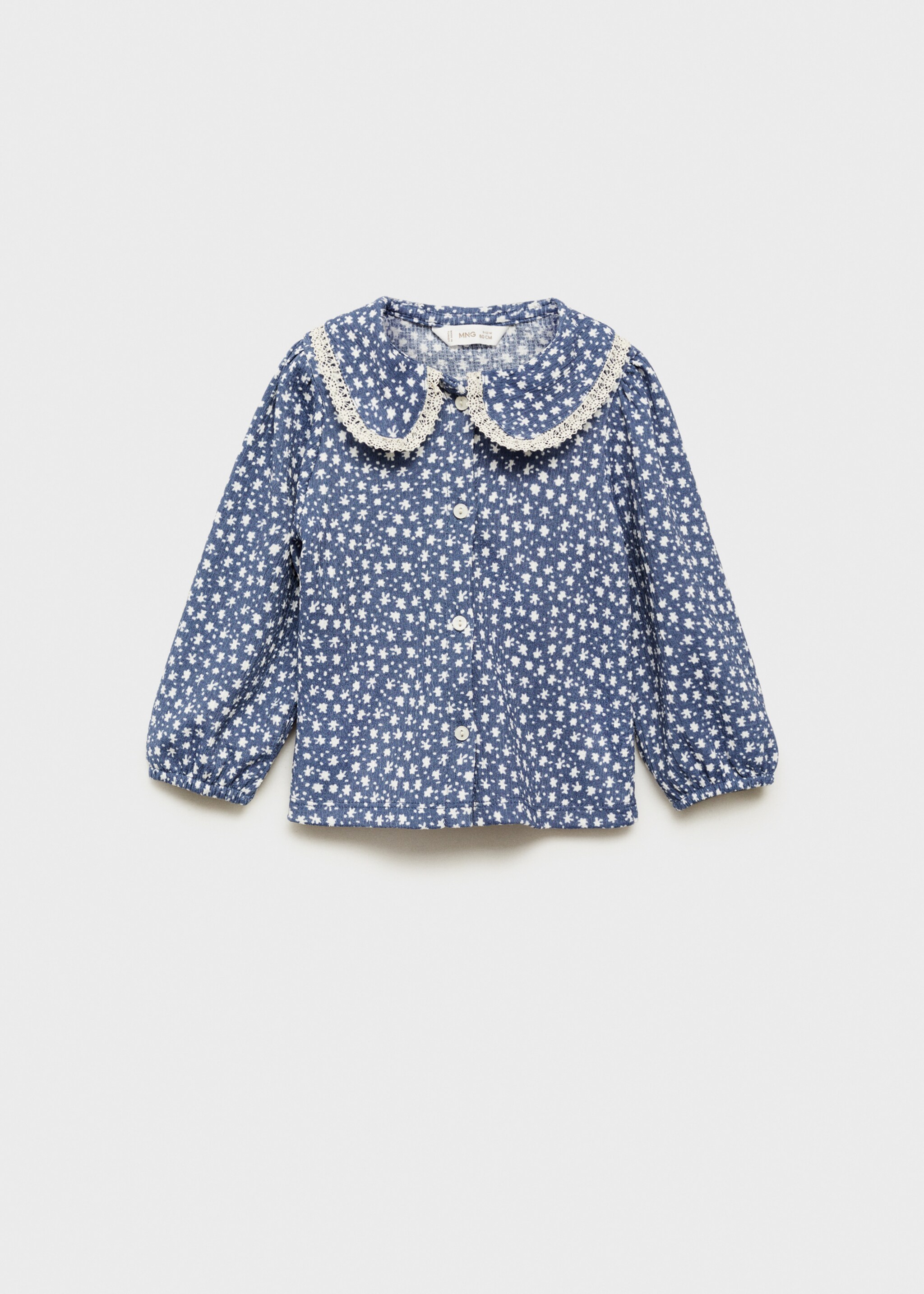 Printed blouse with babydoll collar - Article without model