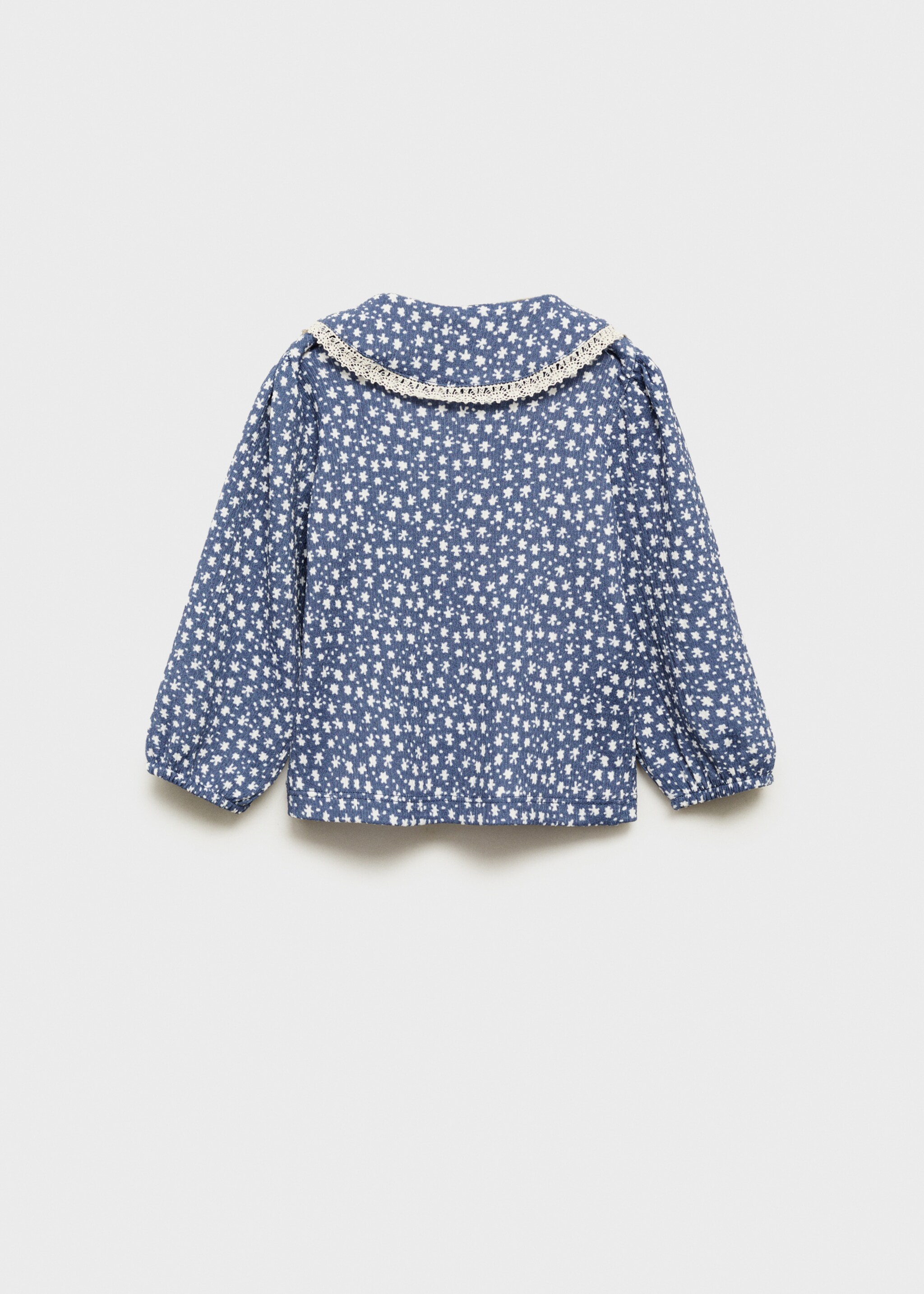 Printed blouse with babydoll collar - Reverse of the article