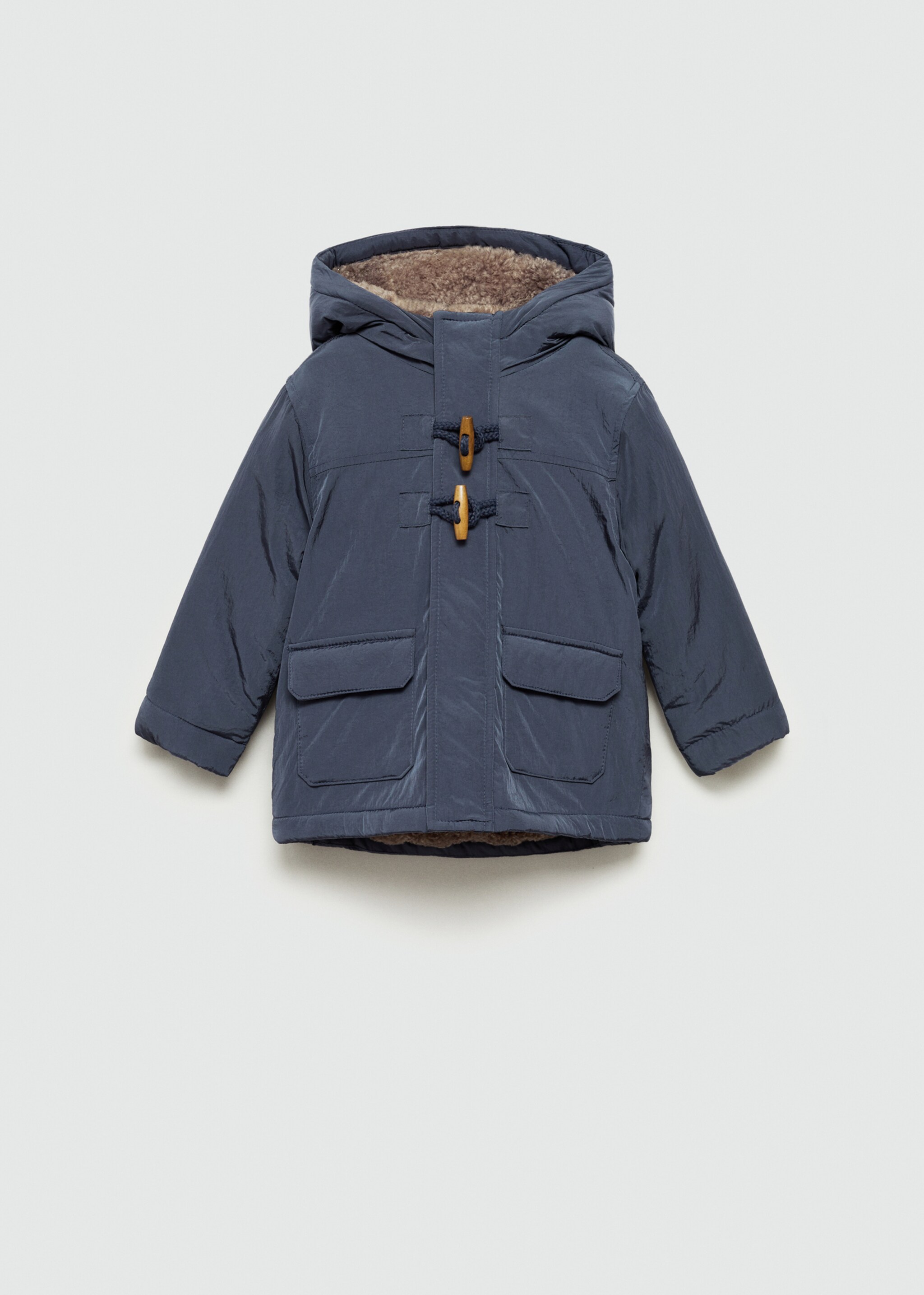 Steppanorak mit Innenfutter aus Plüsch - Artikel ohne Model, Blau. Ref: 77035148-00.