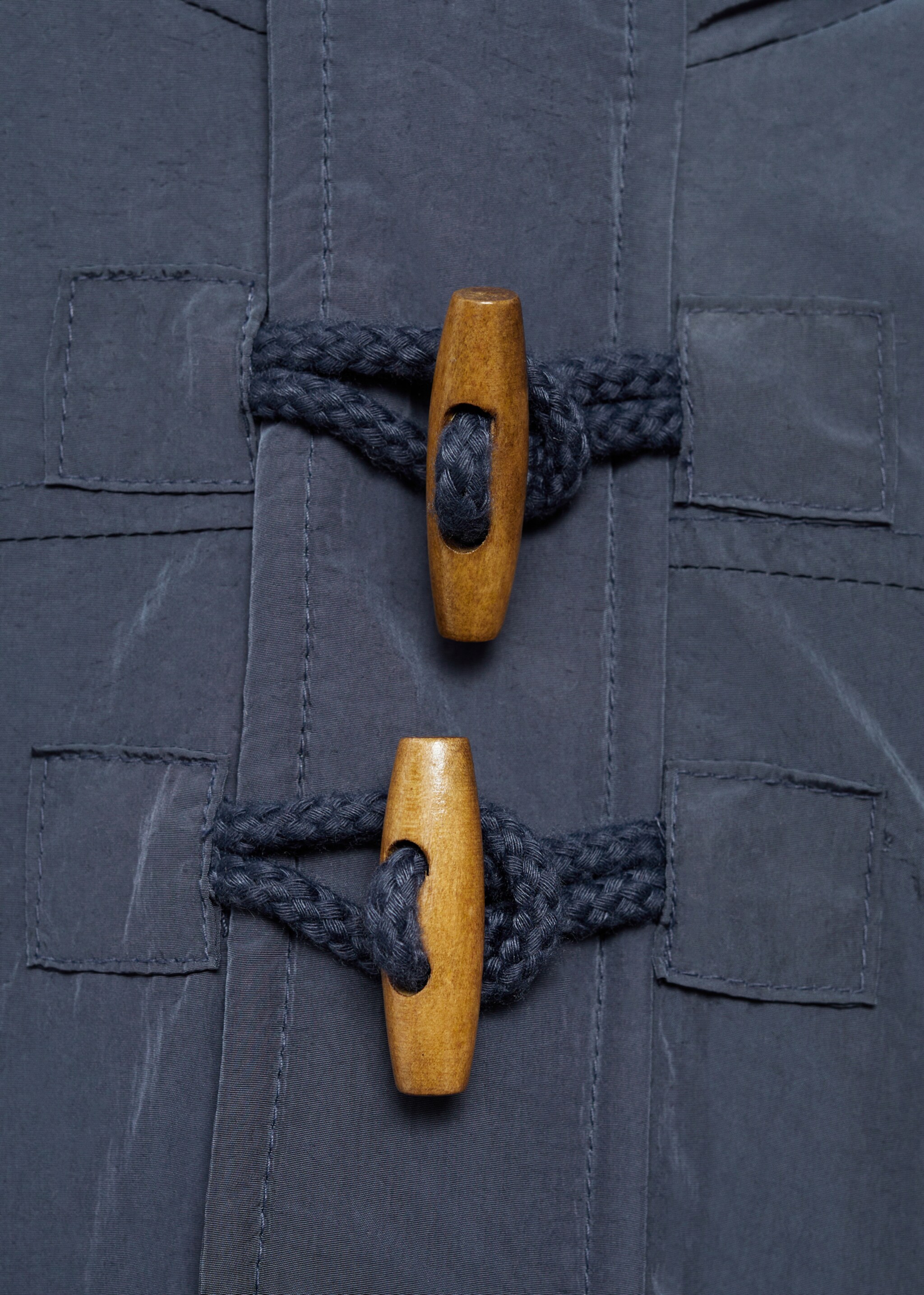 Steppanorak mit Innenfutter aus Plüsch - Detail des Artikels 8, Blau. Ref: 77035148-00.