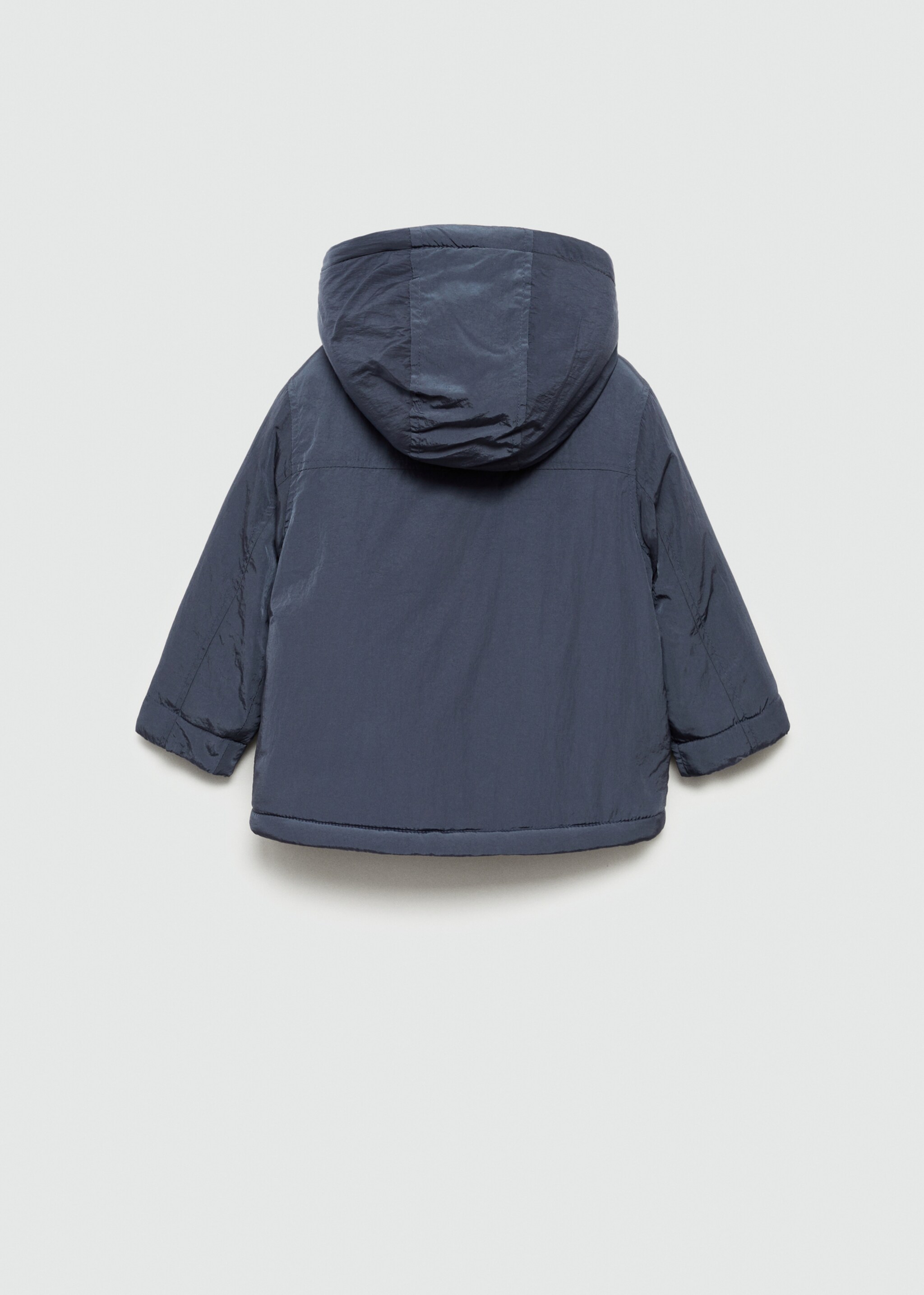 Steppanorak mit Innenfutter aus Plüsch - Rückseite des Artikels, Blau. Ref: 77035148-00.