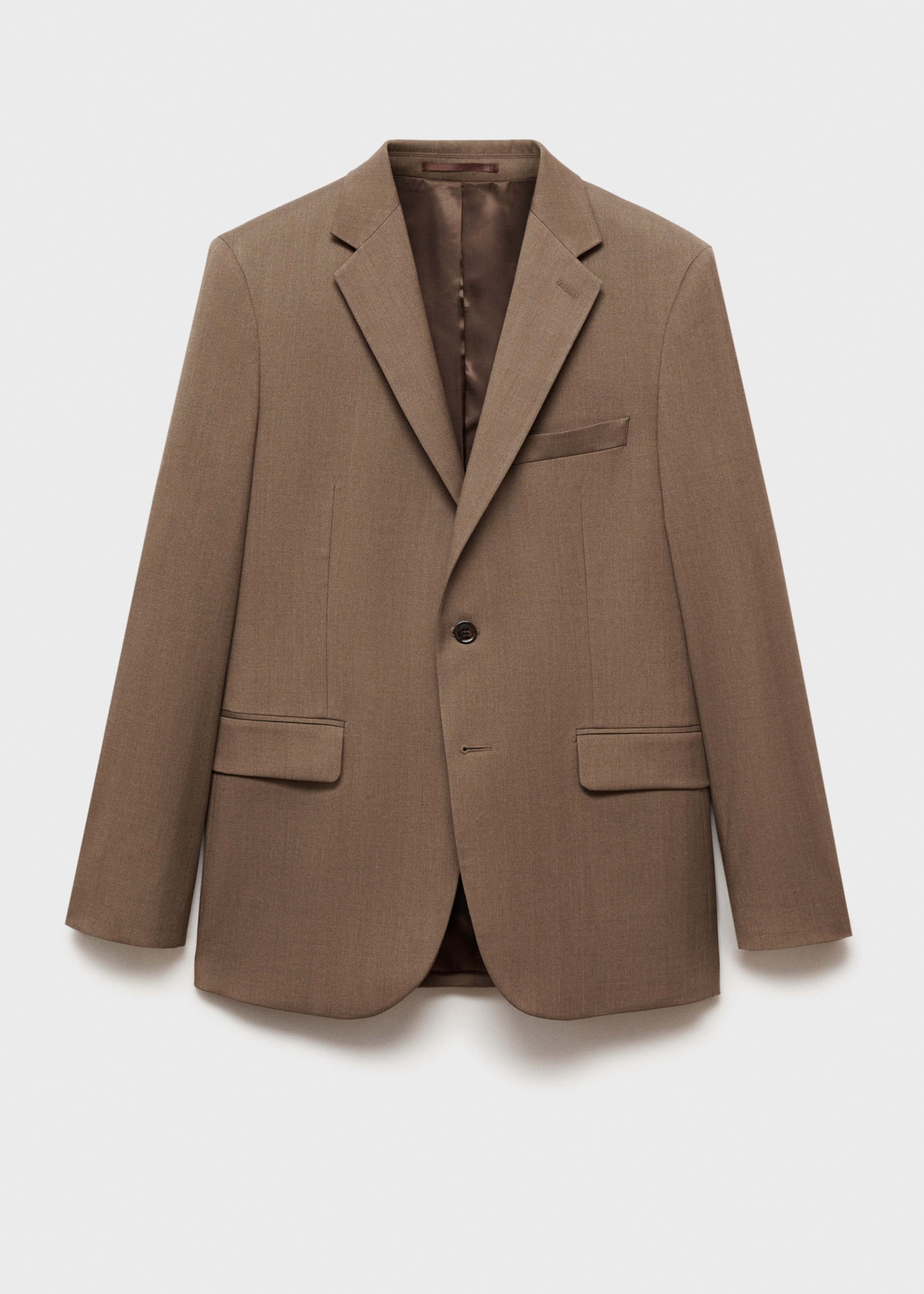 Slim Fit-Anzugjacke aus Comfort-Stretch-Gewebe - Artikel ohne Model, Beige. Ref: 77035149-00.