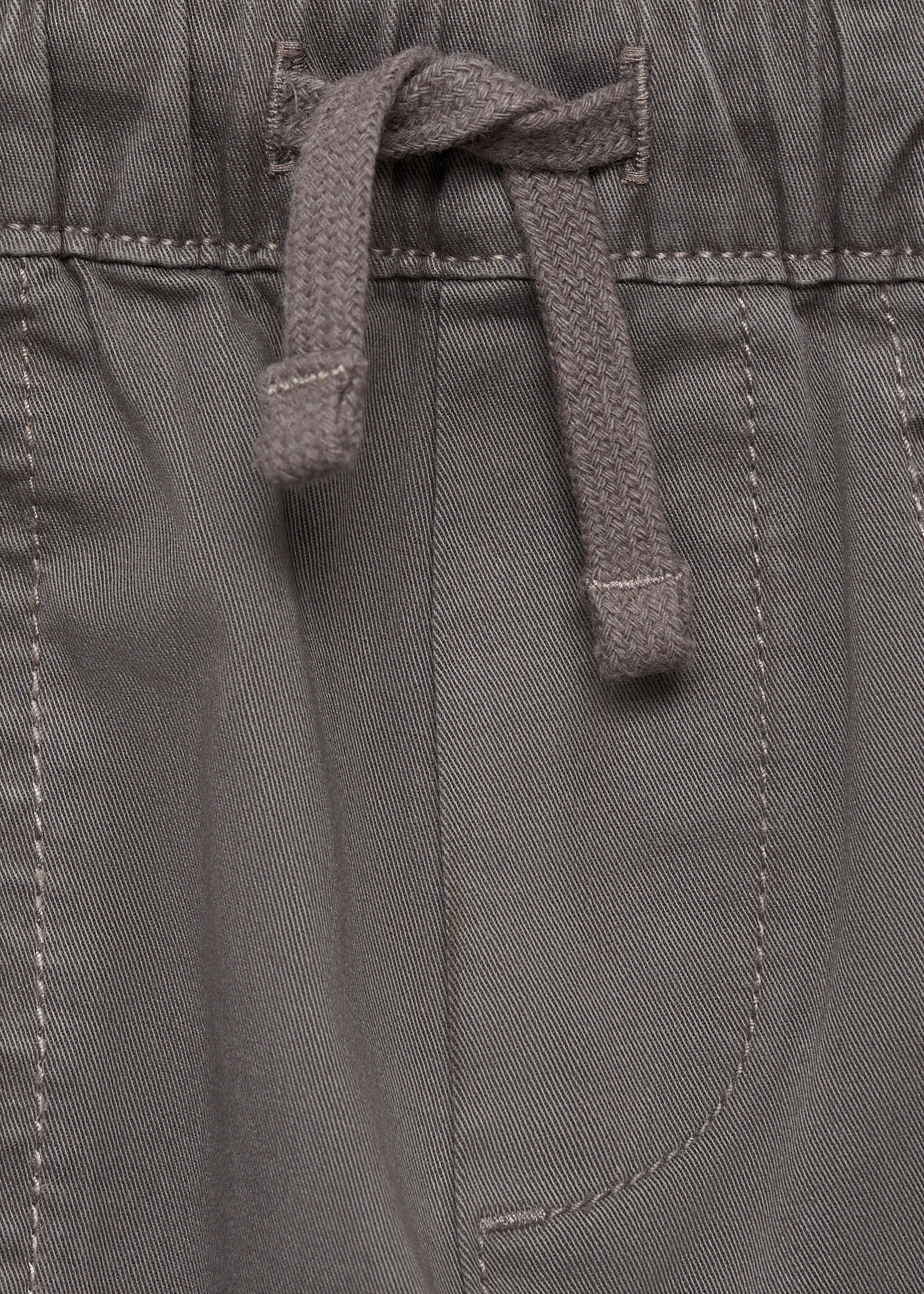 Broek met elastische tailleband - Detail van het artikel 8, Antraciet. Ref: 77035150-00.