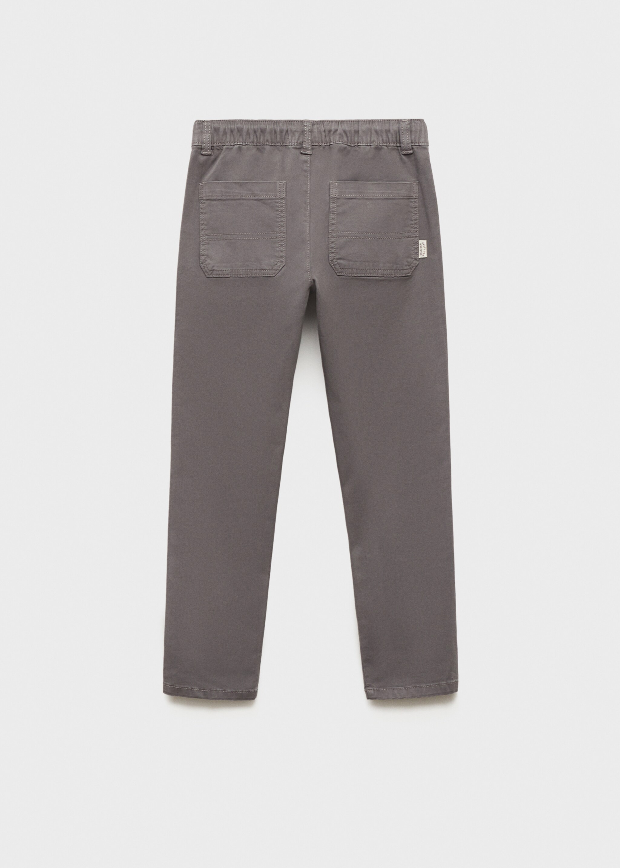 Broek met elastische tailleband - Achterkant van het artikel, Antraciet. Ref: 77035150-00.