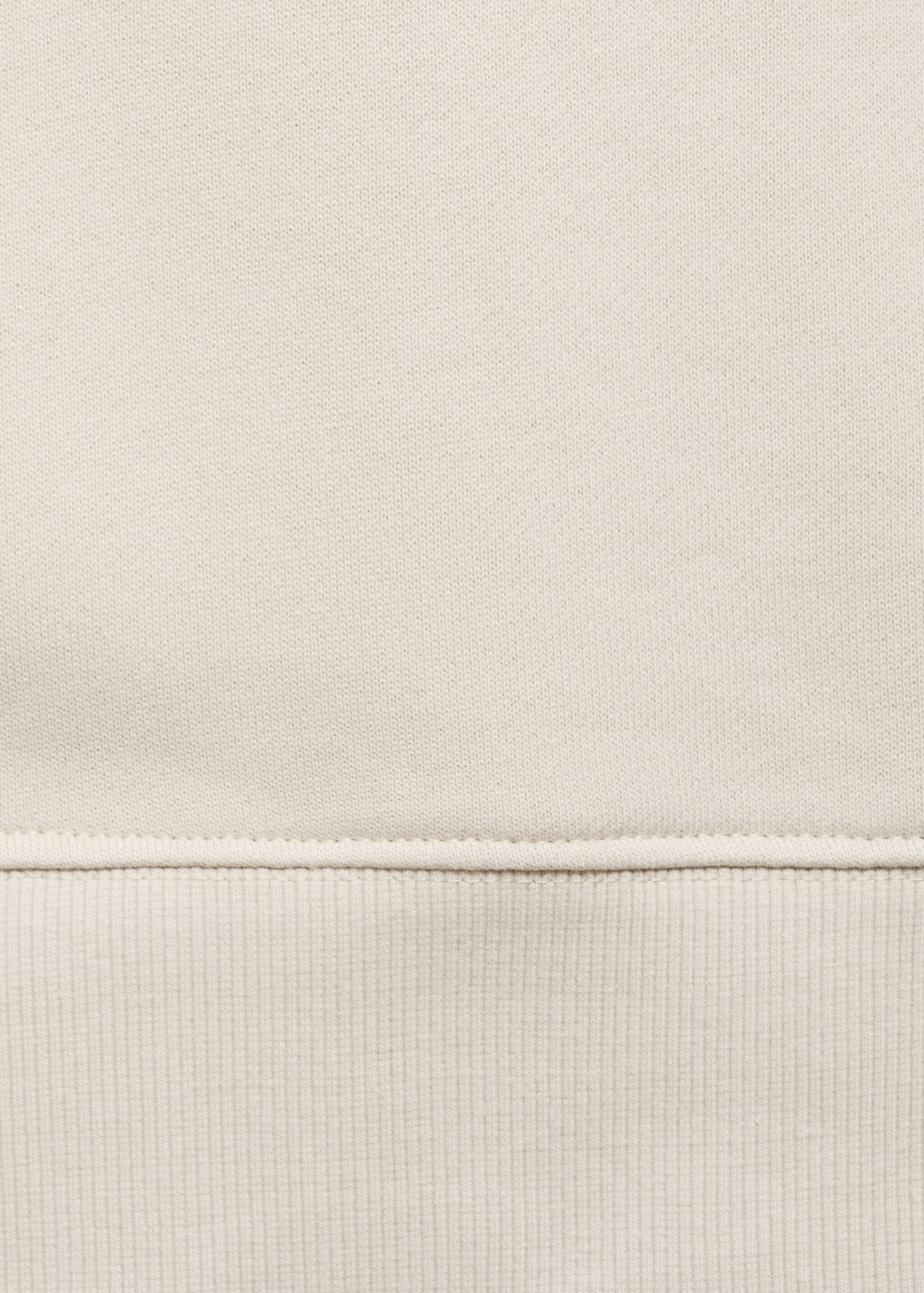 Zipper cotton sweater - Details of the article 0, Ice Grey. Ref: 77035151-00.
