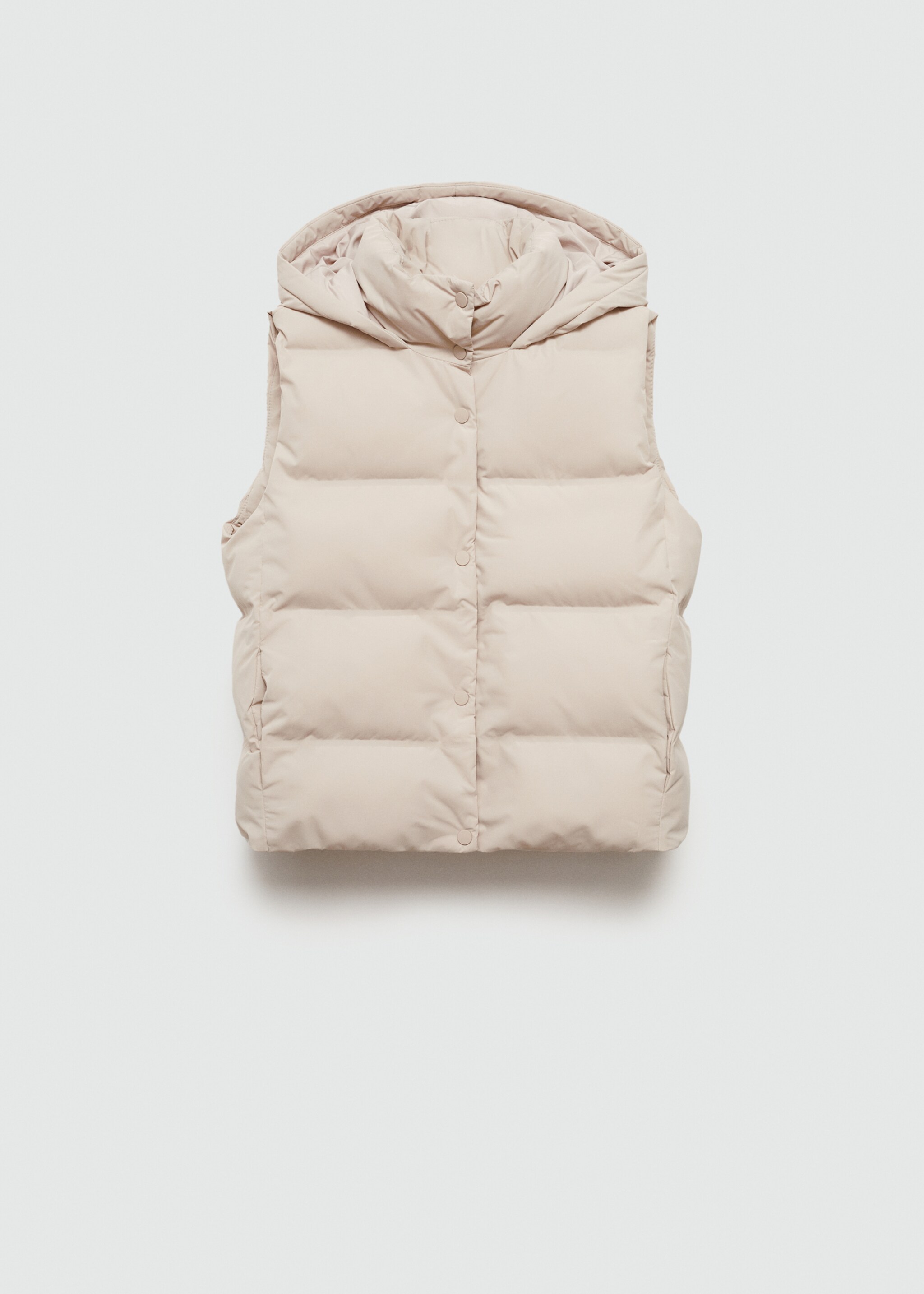 Bodywarmer met capuchon - Artikel zonder model, Ecru. Ref: 77035630-00.