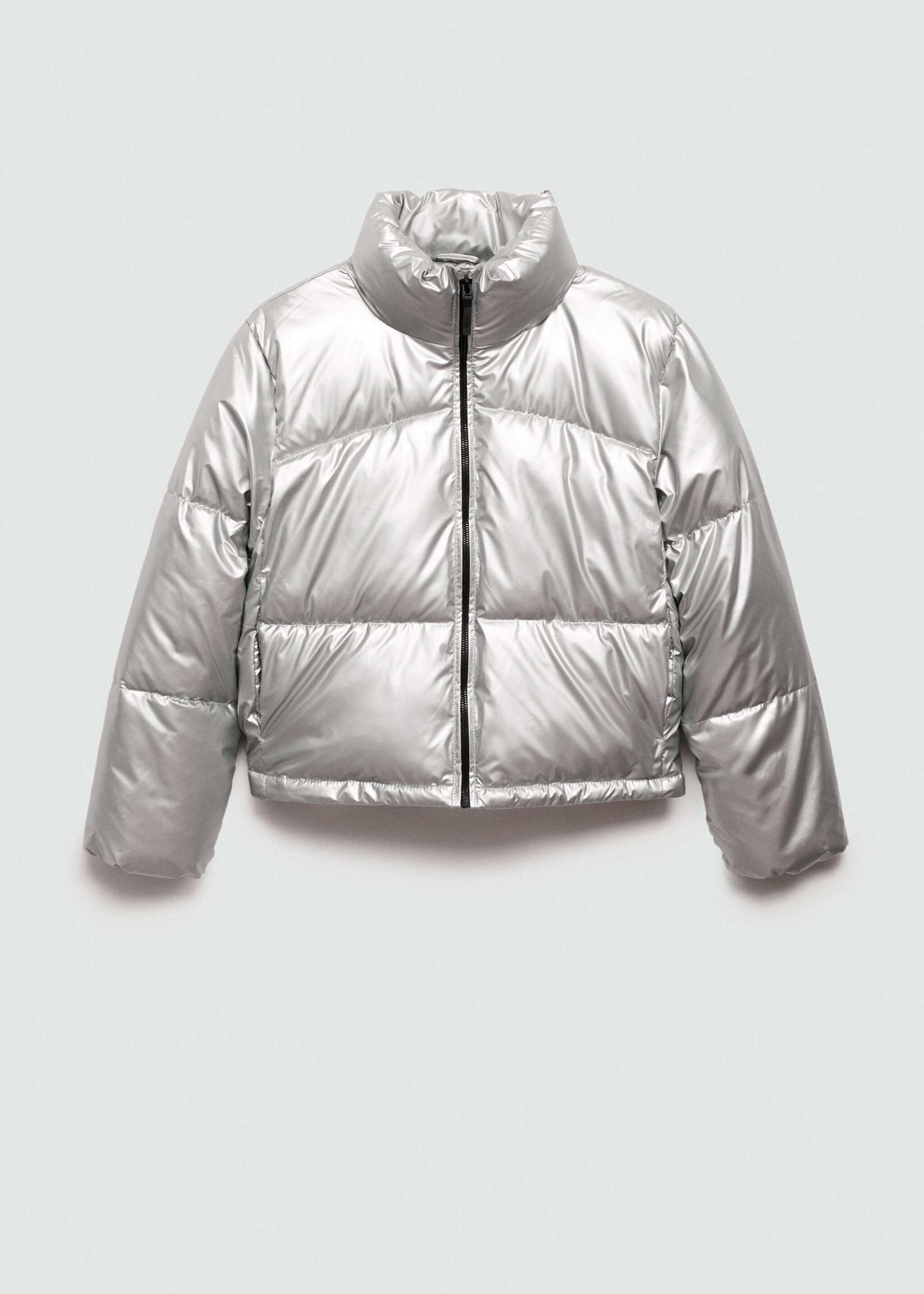 Metallic puffer jacket - Article without model, Silver. Ref: 77035631-00.