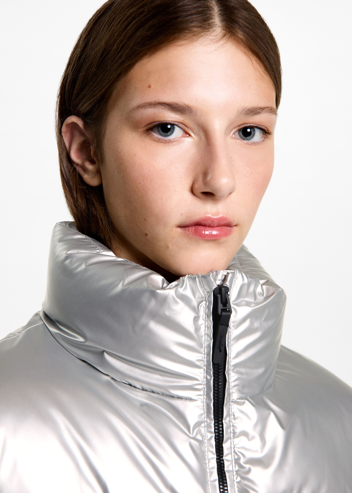 Metallic puffer jacket - Details of the article 1