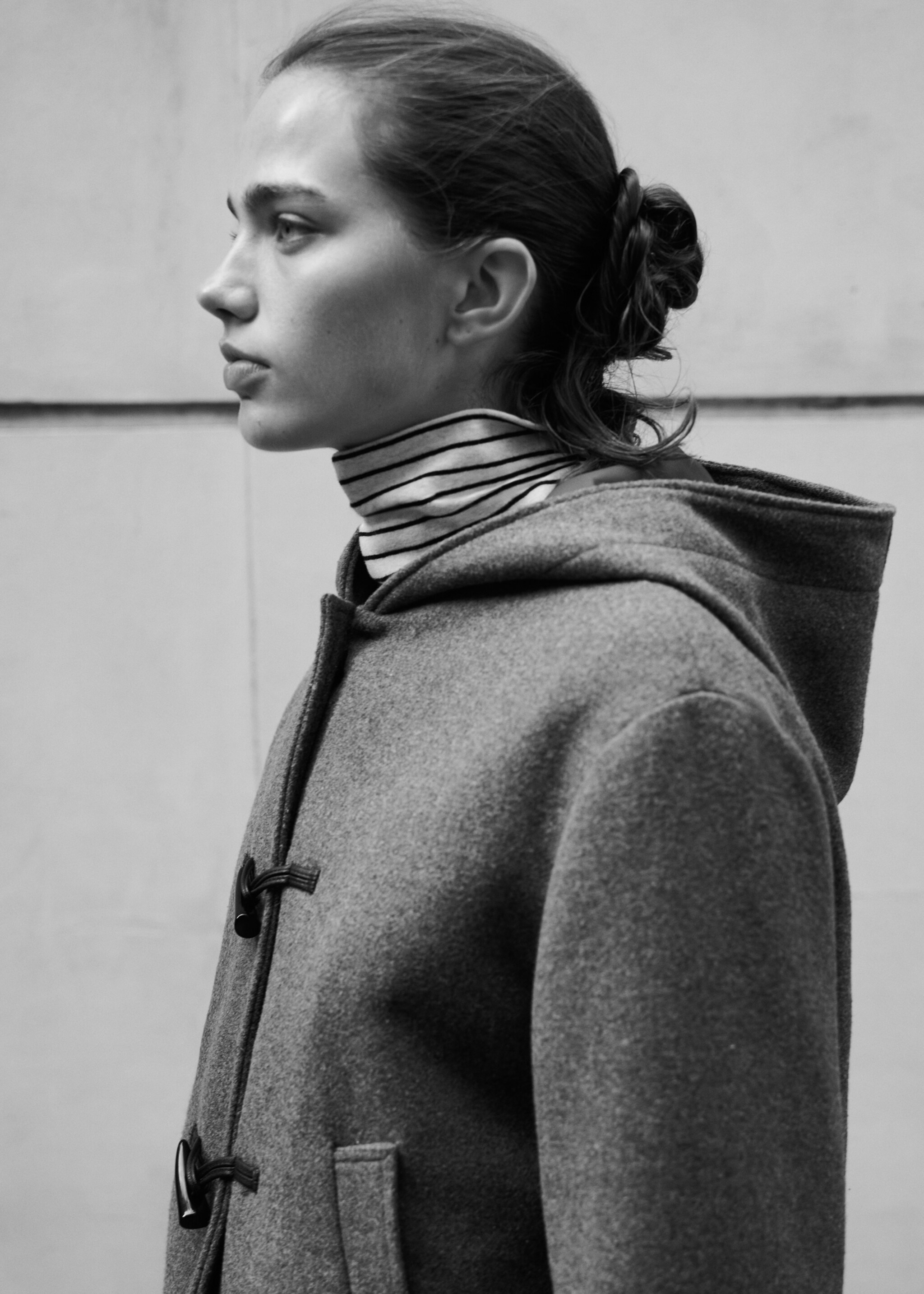 Abric caputxa llana alamares - Detall de l'article 5, Gris. Ref: 77035632-00.