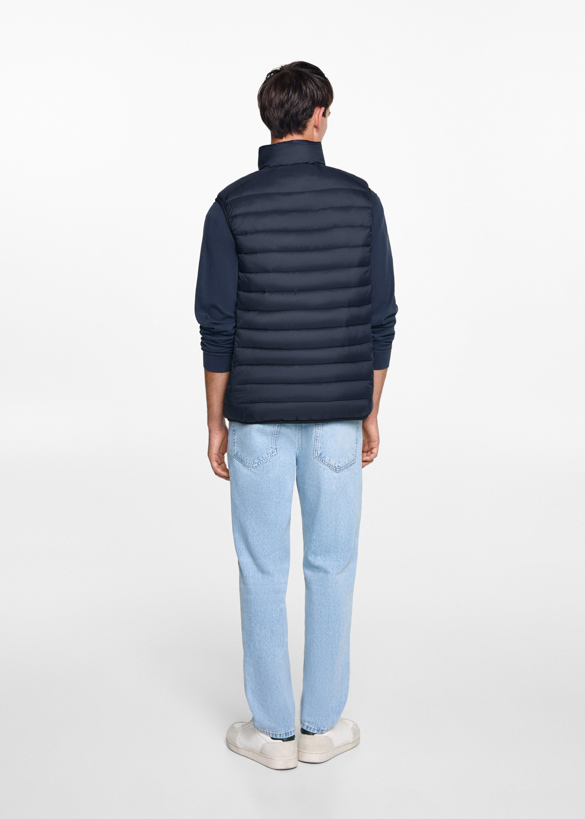 Quilted gilet - Reverse of the article, Dark Navy. Ref: 77035634-00.