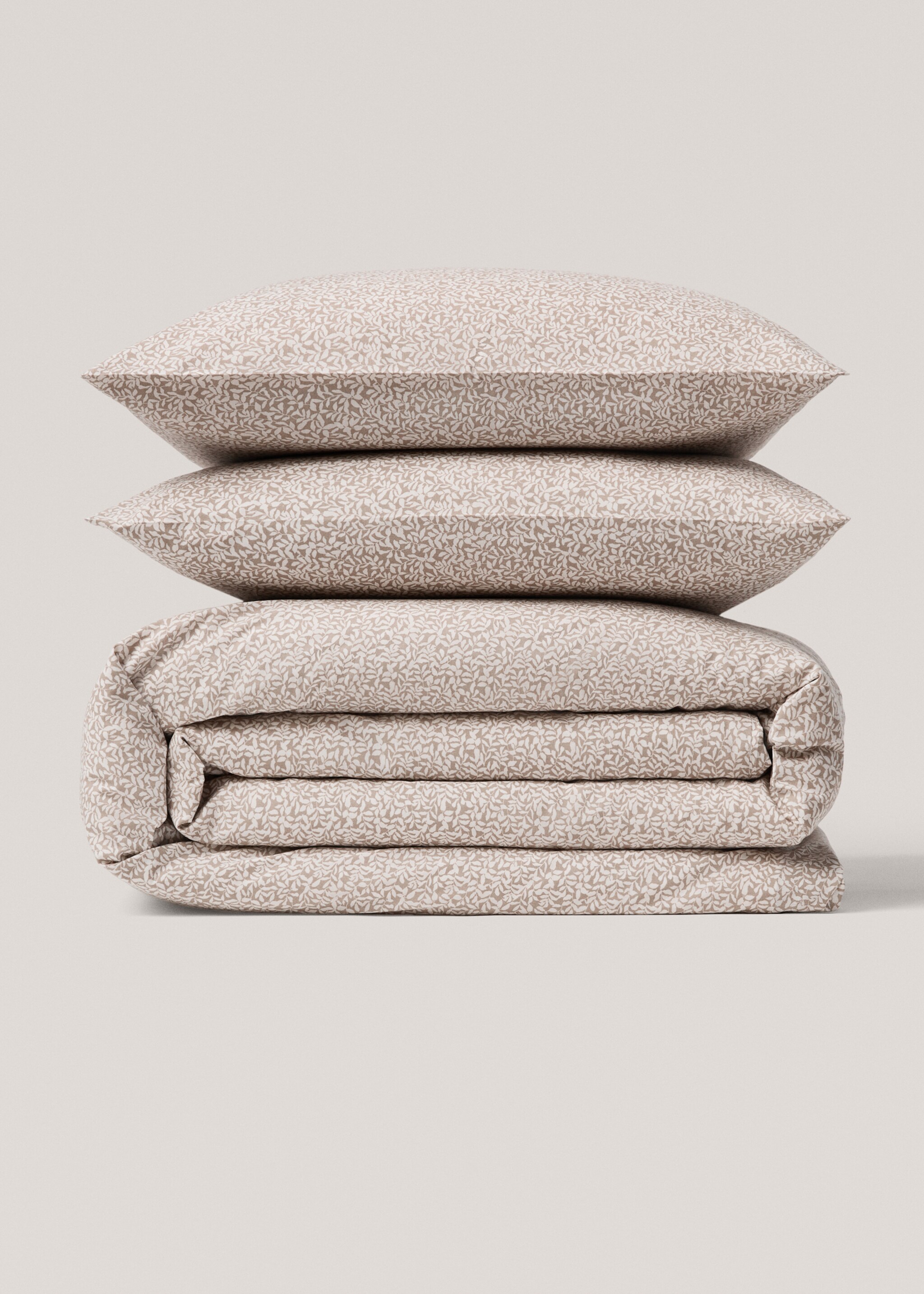 Funda nòrdica estampat microflors llit 150cm - Article sense model, Marró mitjà. Ref: 77035635-00.