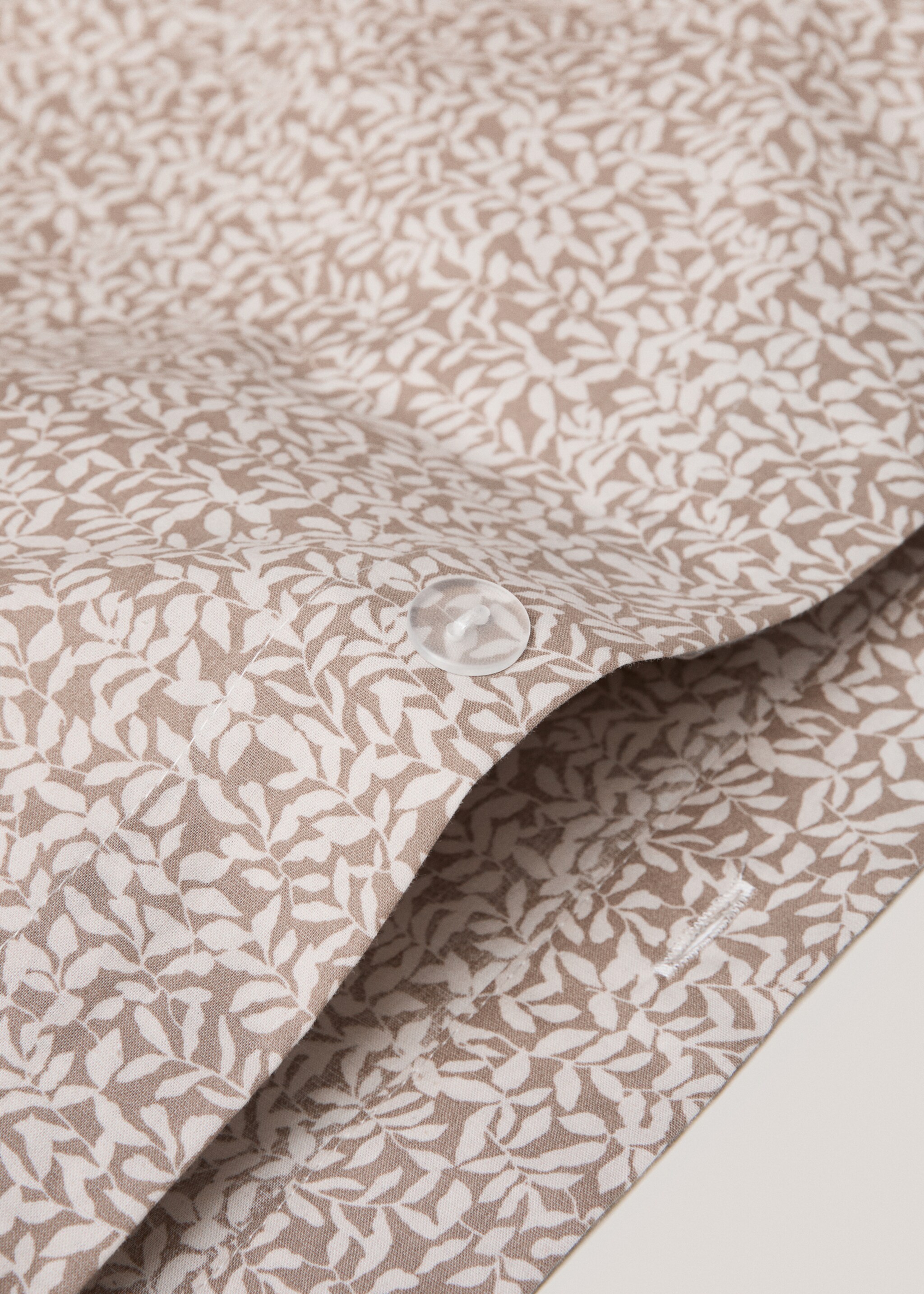 Funda nòrdica estampat microflors llit 150cm - Detall de l'article 3, Marró mitjà. Ref: 77035635-00.