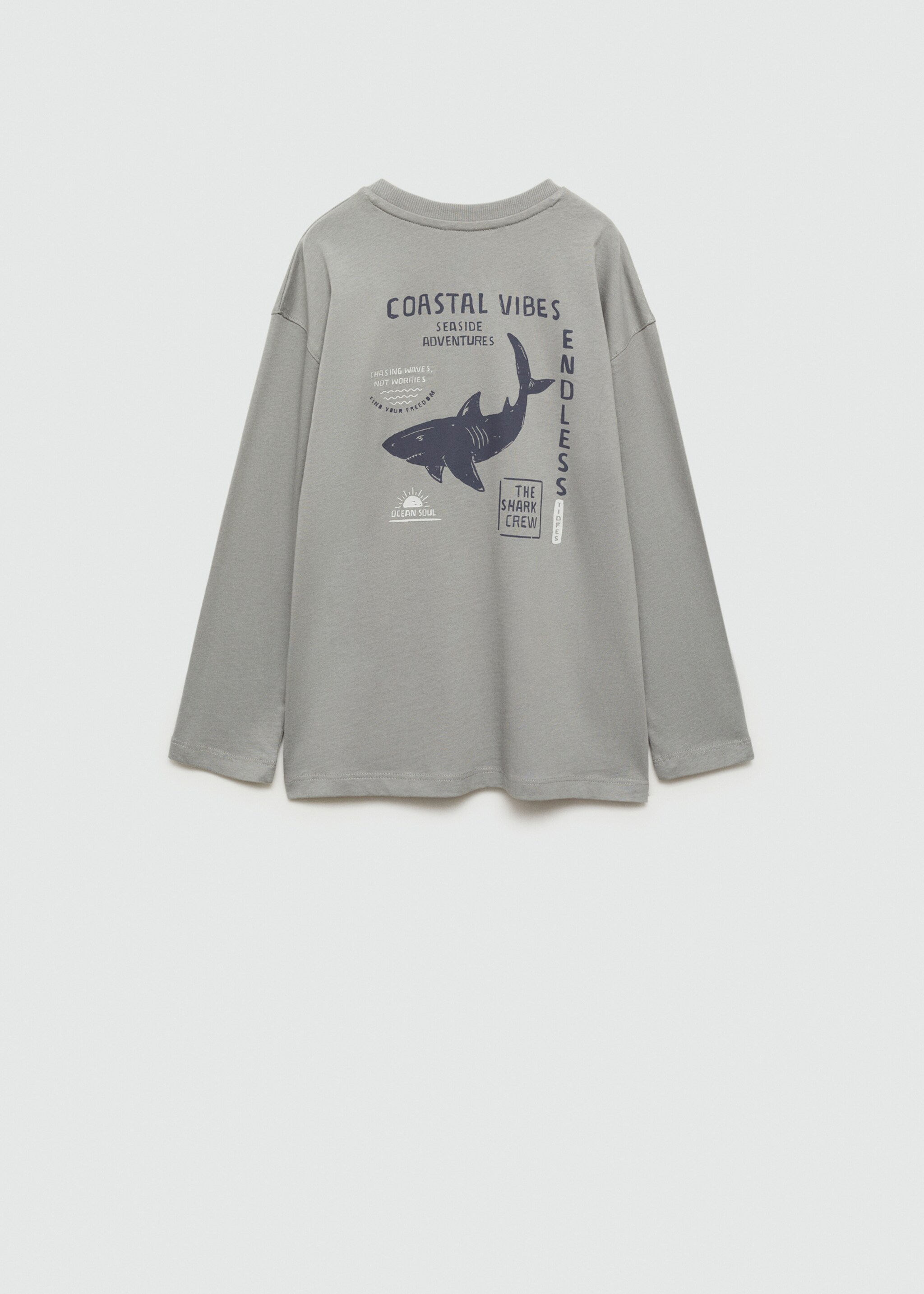 Camiseta Tiburón - Reverso del artículo, Gris. Ref: 77035640-00.