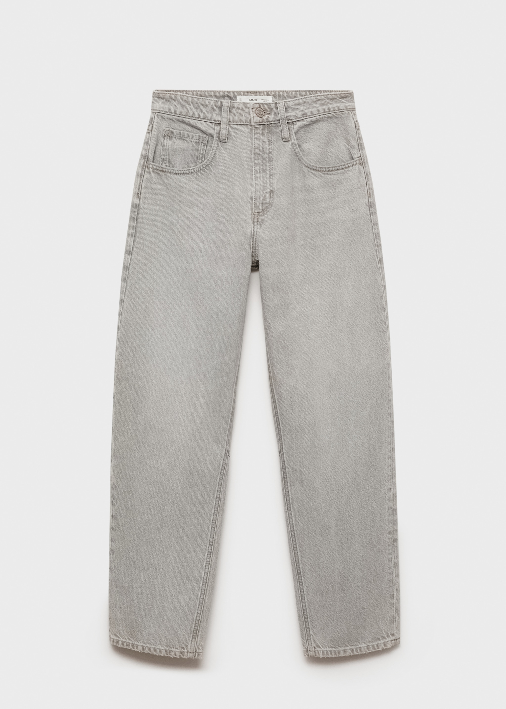Jeans Balloon de cintura alta - Artigo sem modelo, Cinzento-ganga. Ref: 77035645-00.