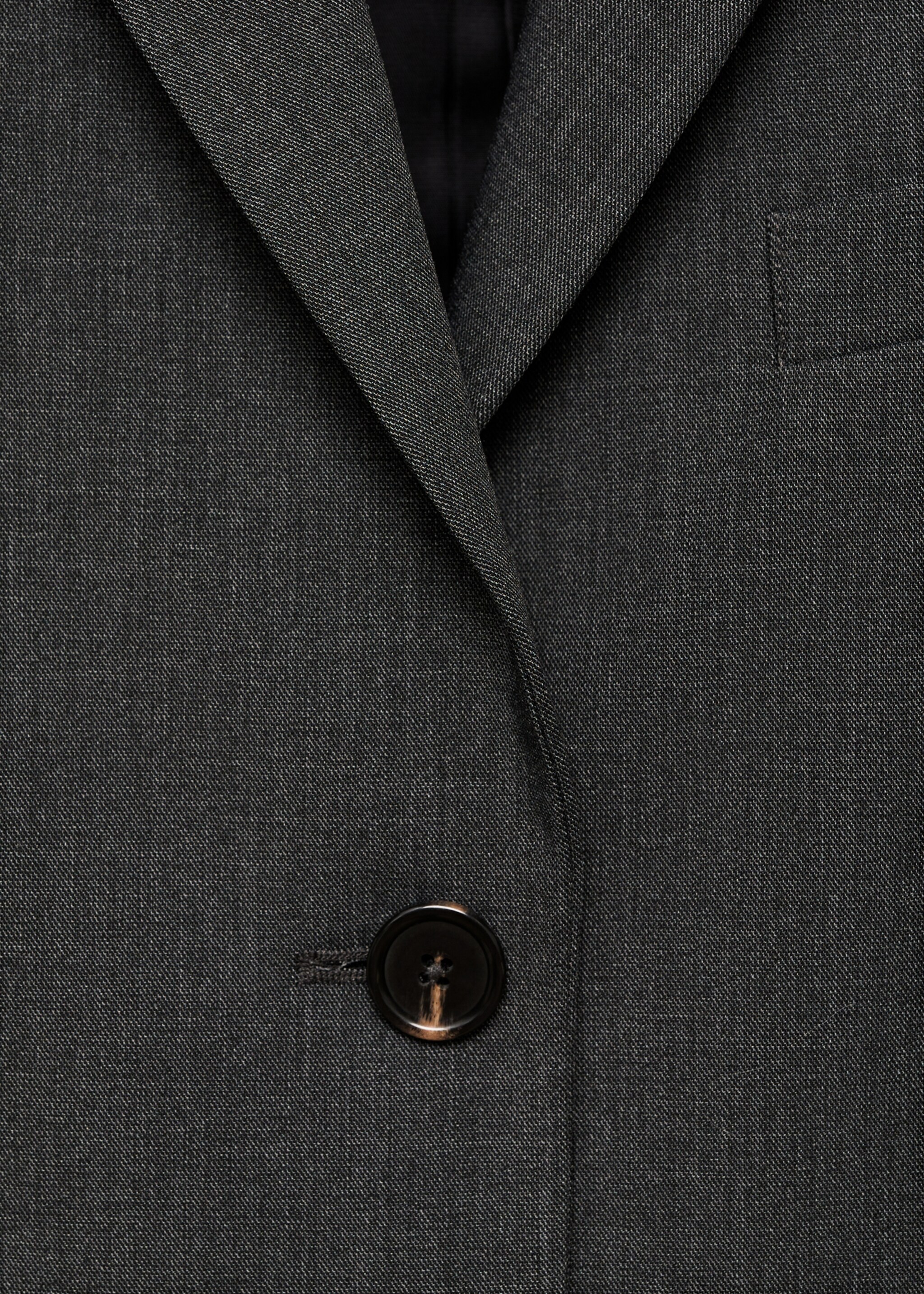 Long tailored coat - Details of the article 8, Grey. Ref: 77035646-00.