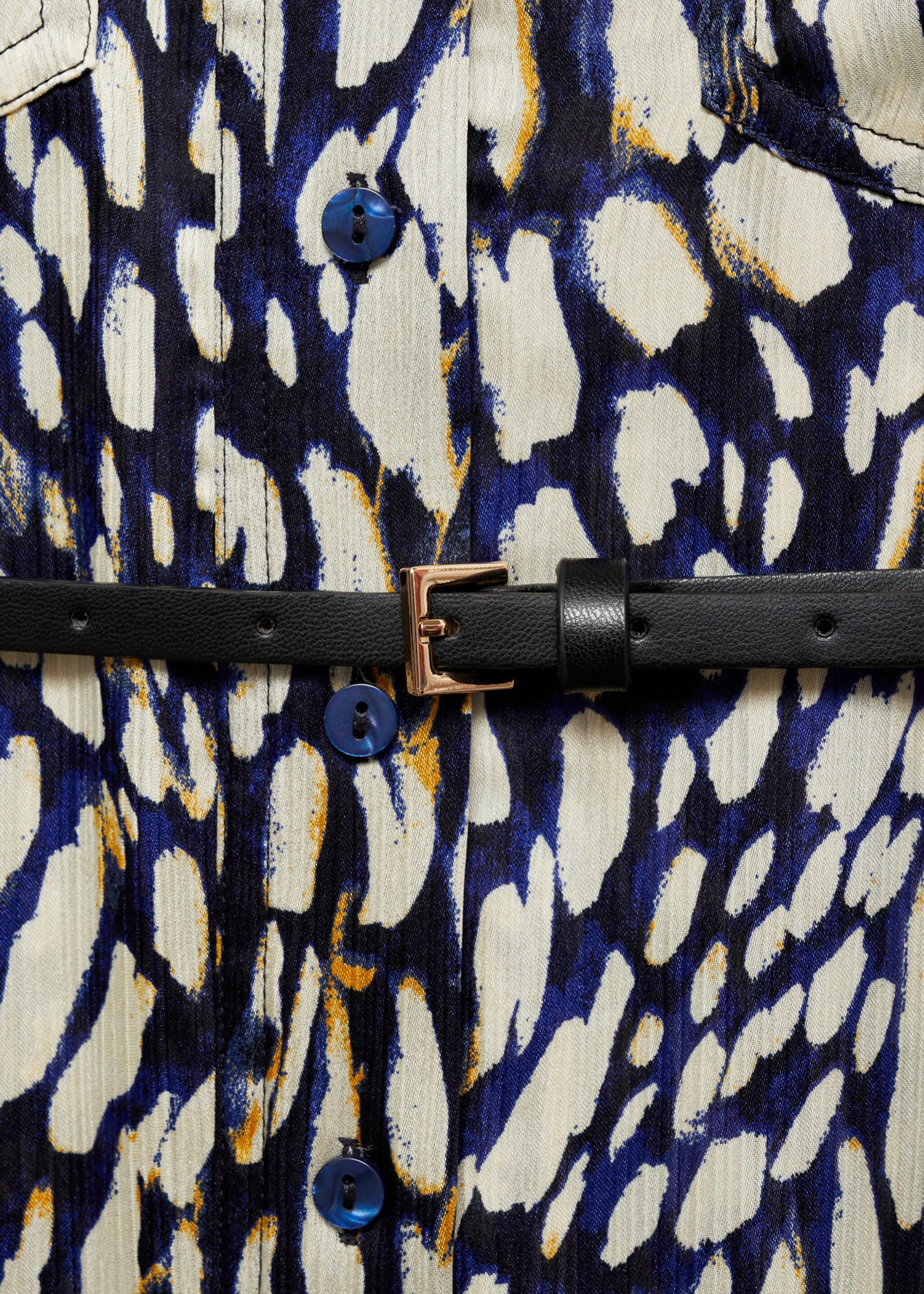Printed satin dress - Details of the article 0