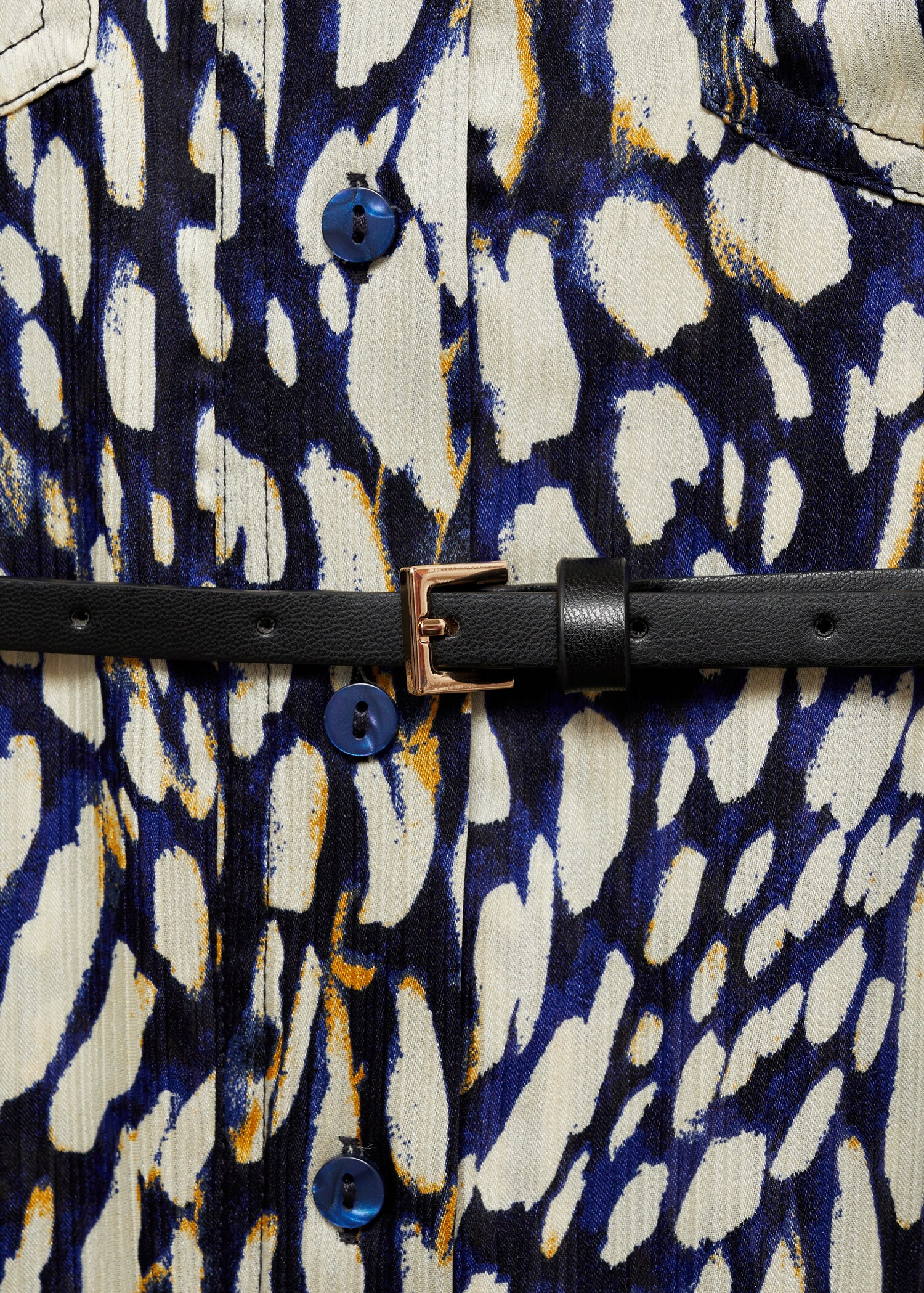 Printed satin dress - Details of the article 0
