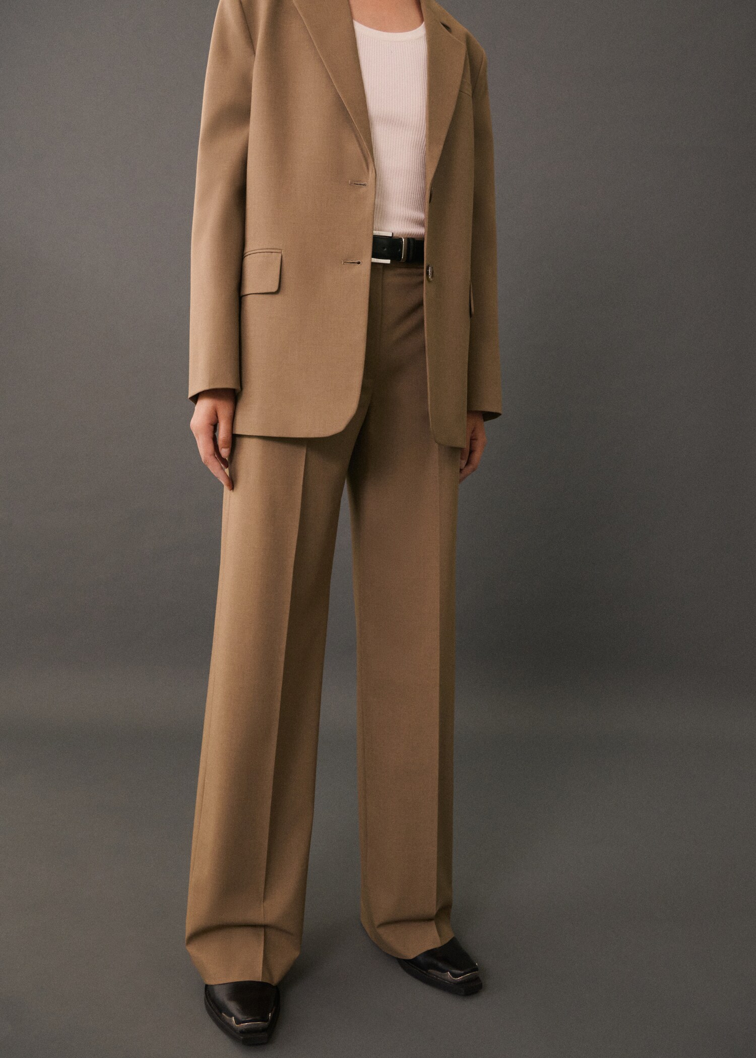 Pantalon costume pinces - Plan moyen