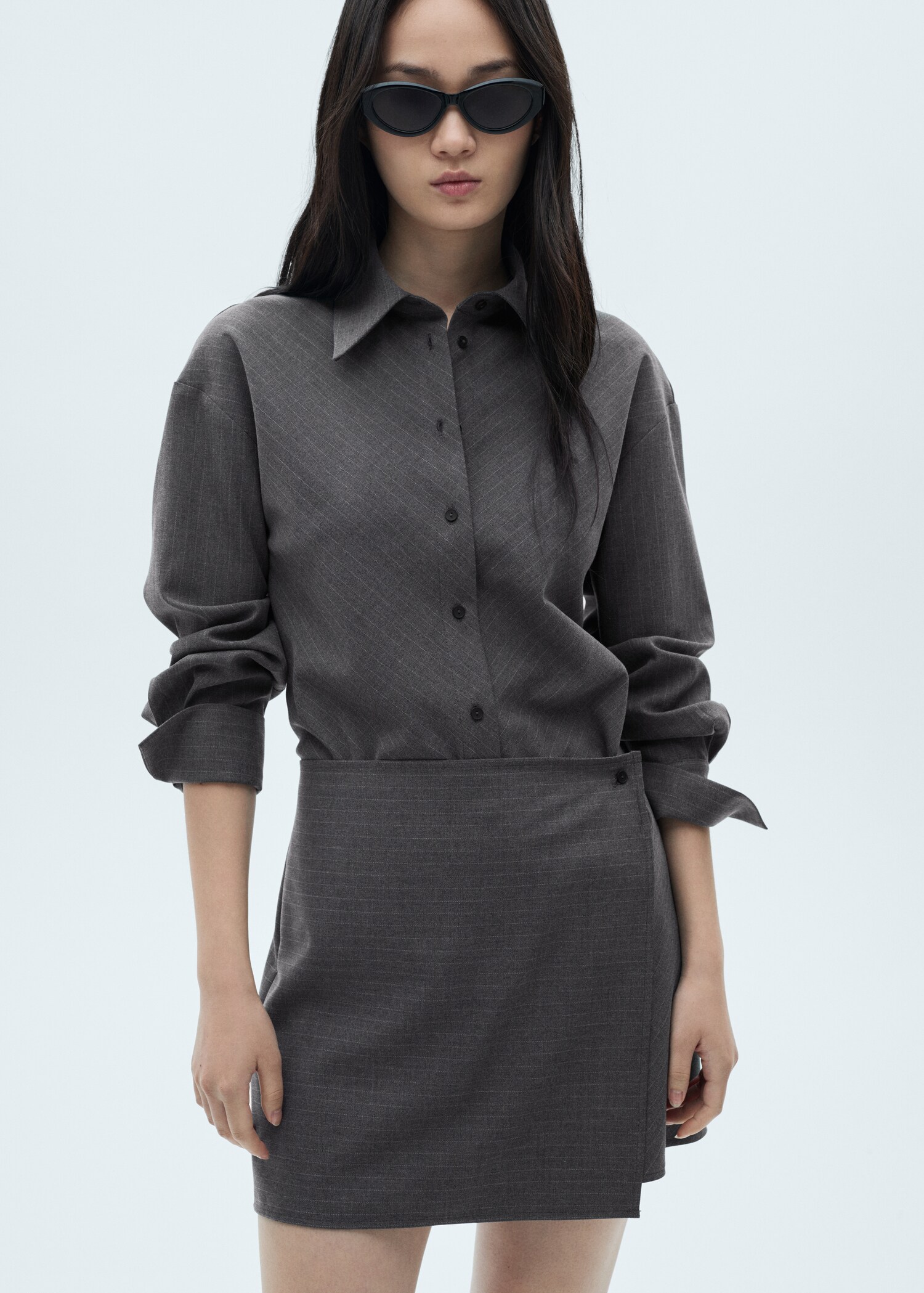 Vestido camisero raya diplomática - Medium plane