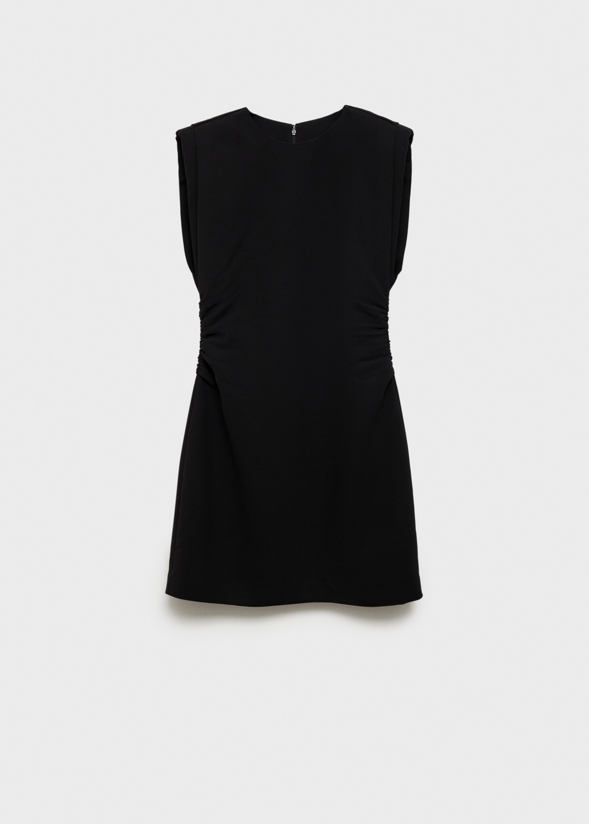 Short dress with draped detail - Article without model, Black. Ref: 77035654-00.
