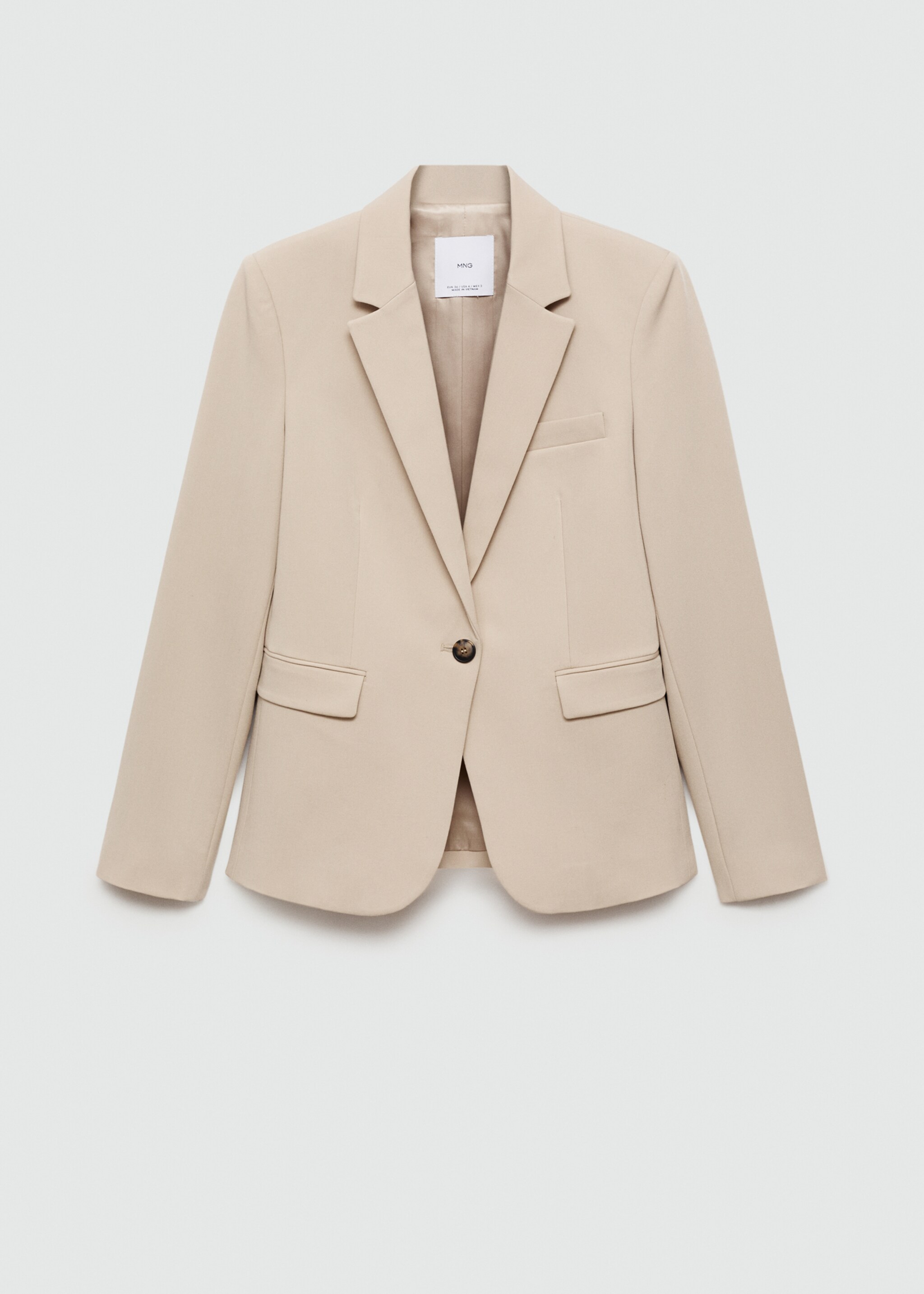 Taillierter Anzugblazer - Artikel ohne Model, Hellgrau/Pastellgrau. Ref: 77035655-00.
