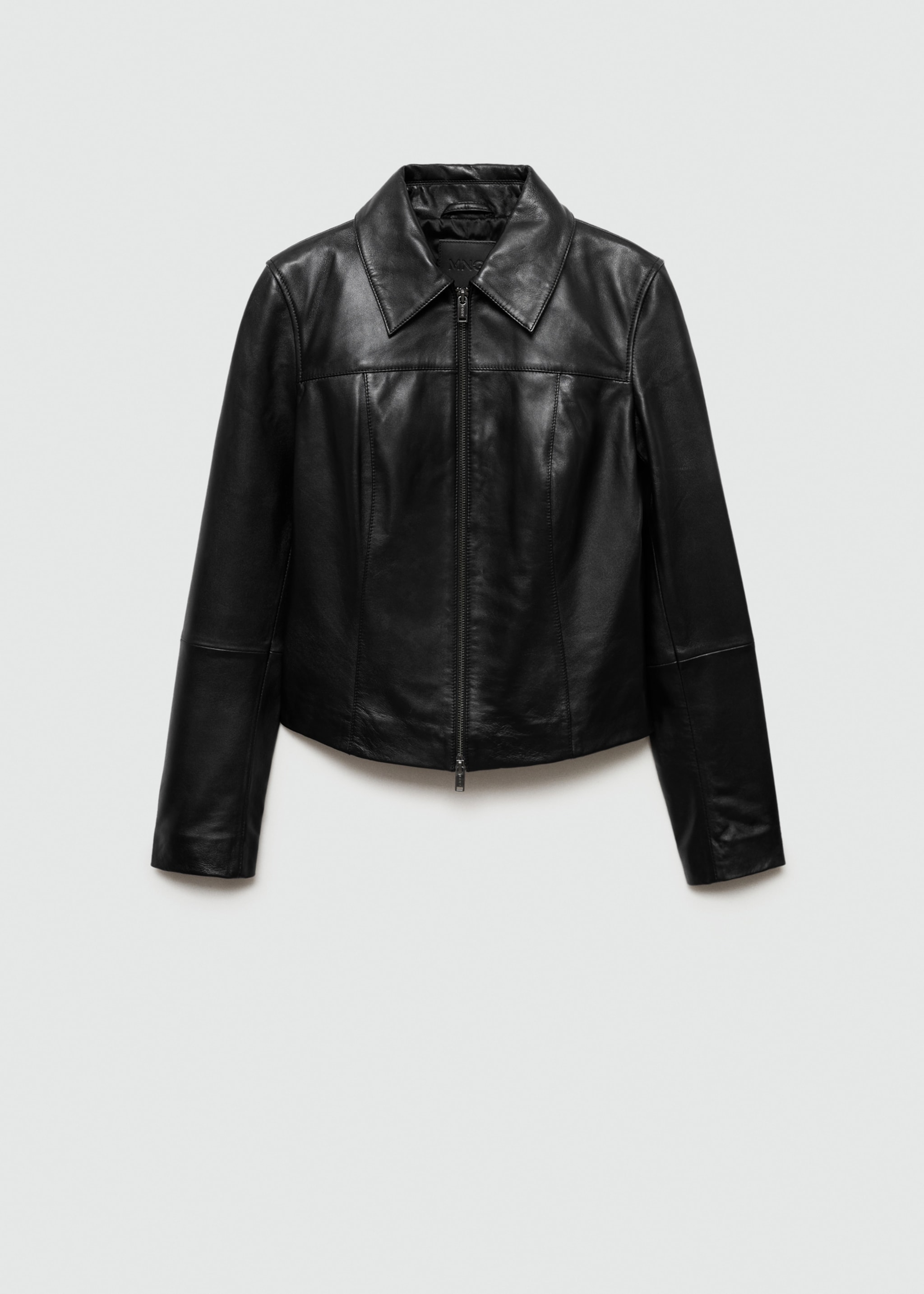 Casaco de pele com fecho de correr - Artigo sem modelo, Preto. Ref: 77035656-00.