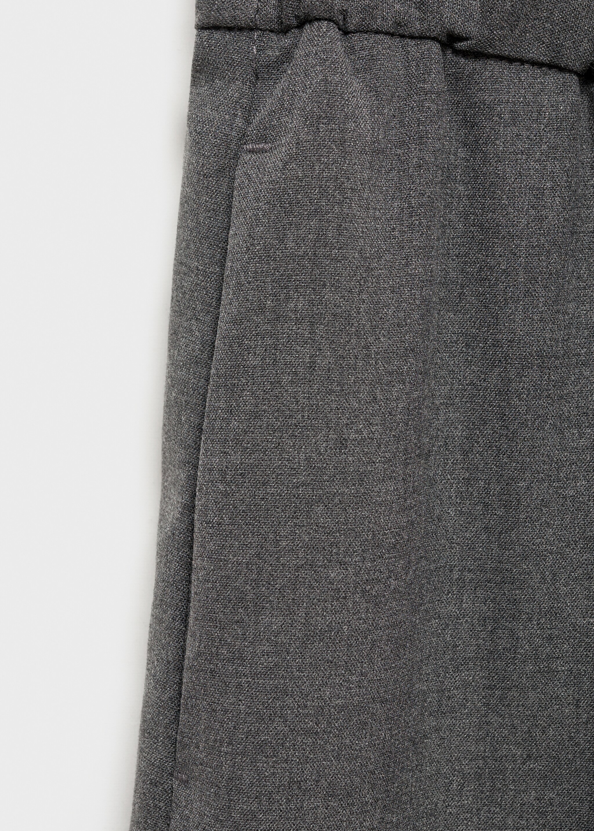 Pantalón recto cintura elástica - Detalle del artículo 0, Gris. Ref: 77035663-00.