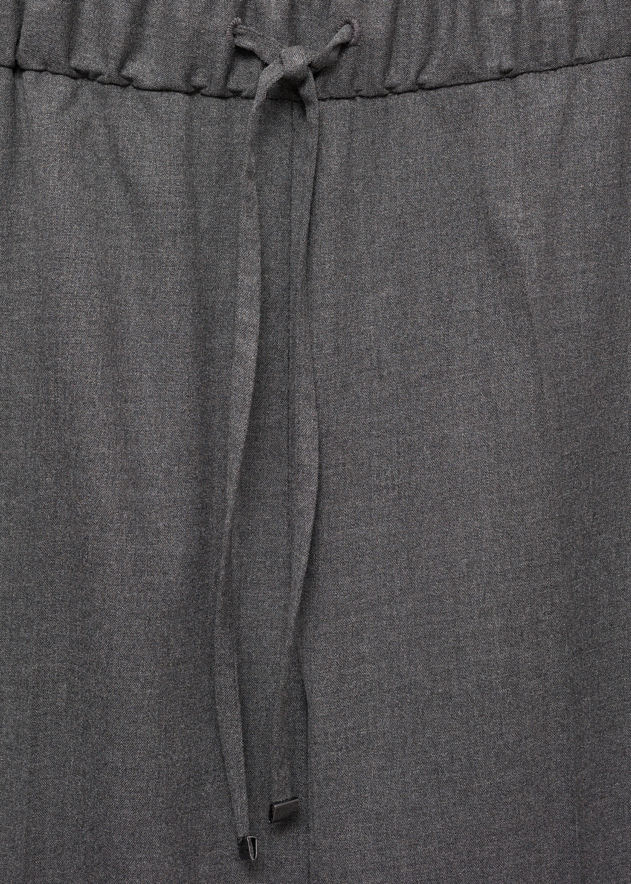 Pantalón recto cintura elástica - Detalle del artículo 8, Gris. Ref: 77035663-00.
