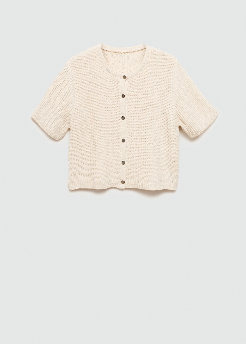 Short-sleeved knitted cardigan - Women | MANGO OUTLET USA