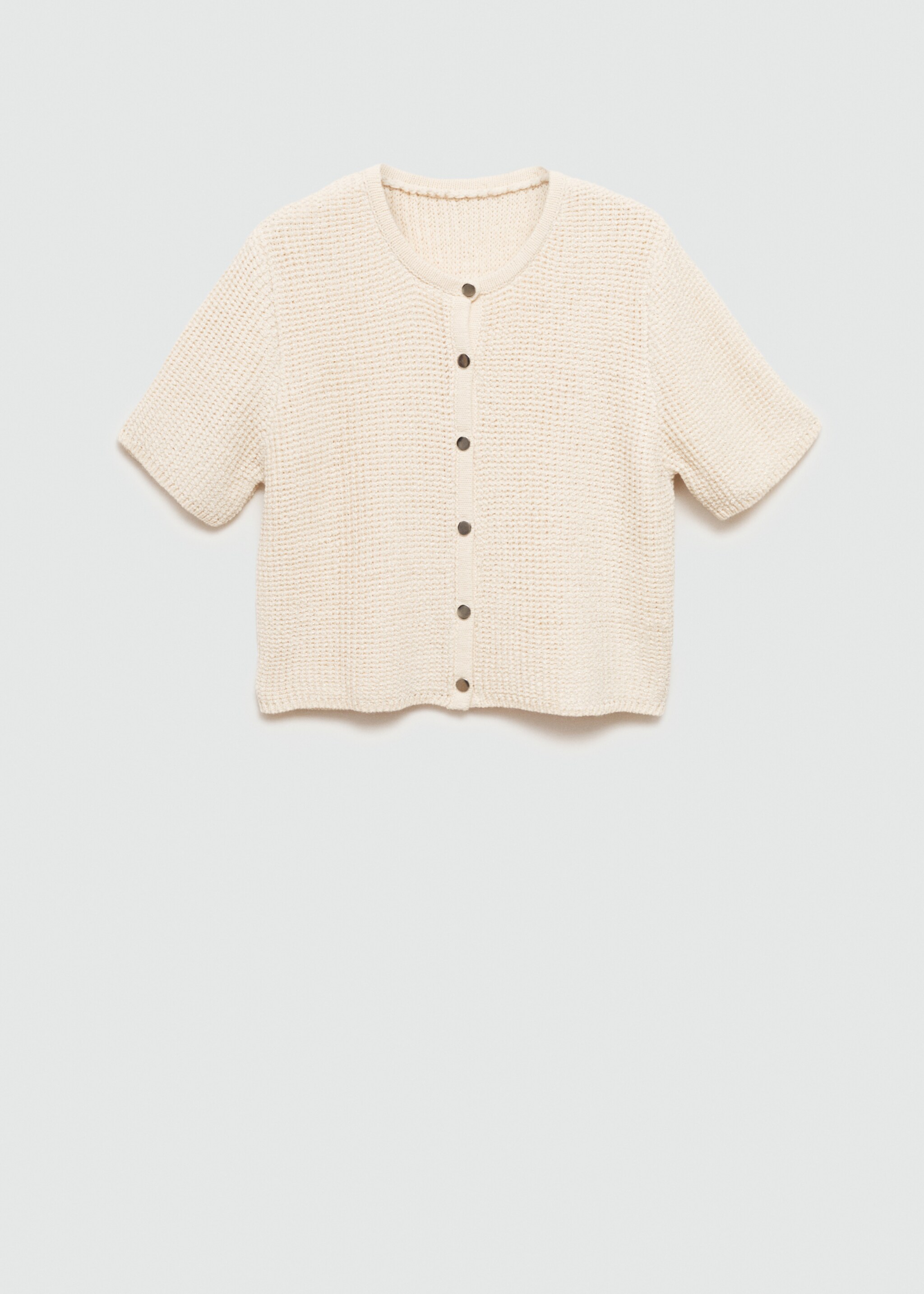 Short-sleeved knitted cardigan - Article without model